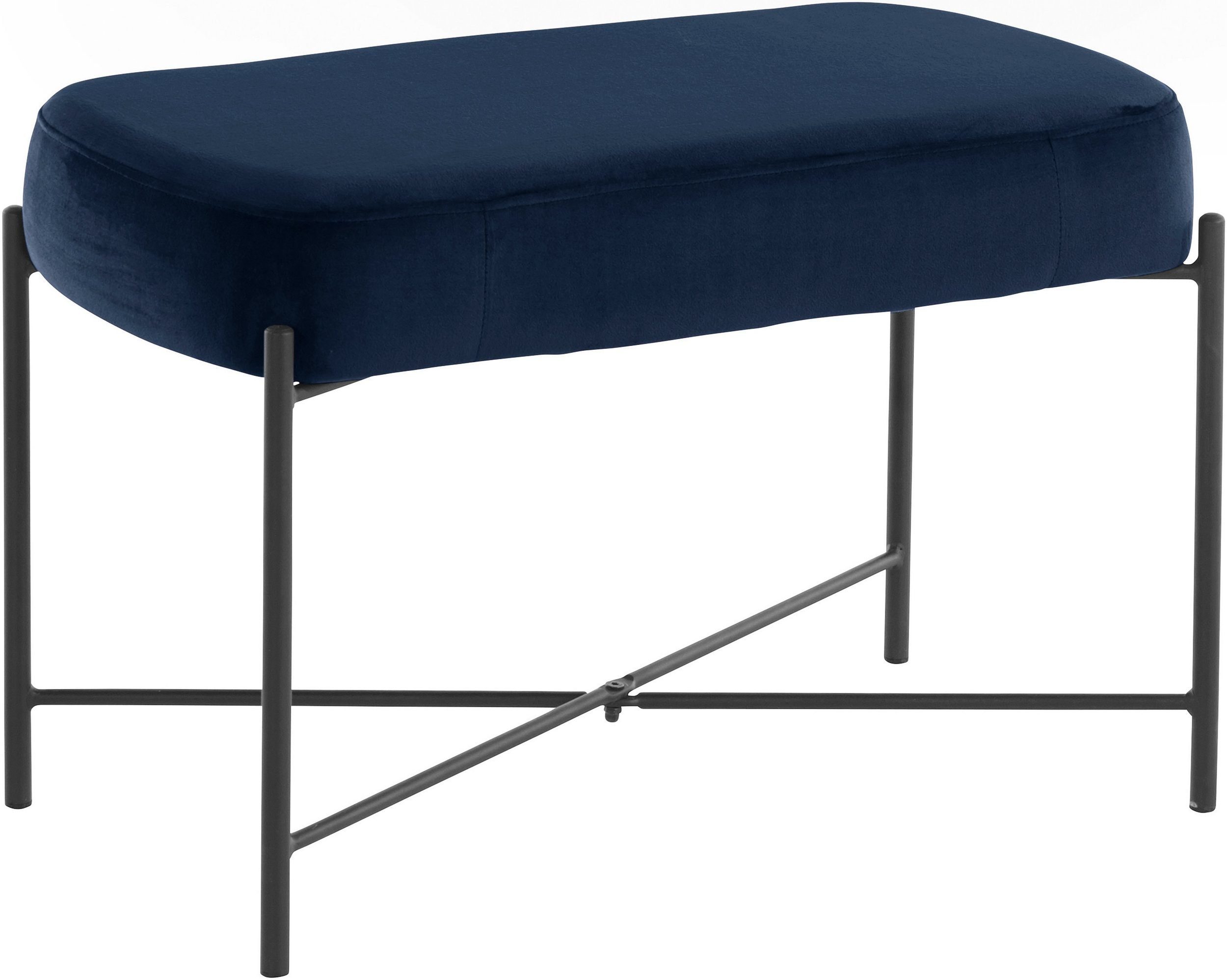 loft24 Polsterbank Beate, Bezug in Samtoptik mit filigranem Metallgestell, Sitzhöhe 42 cm