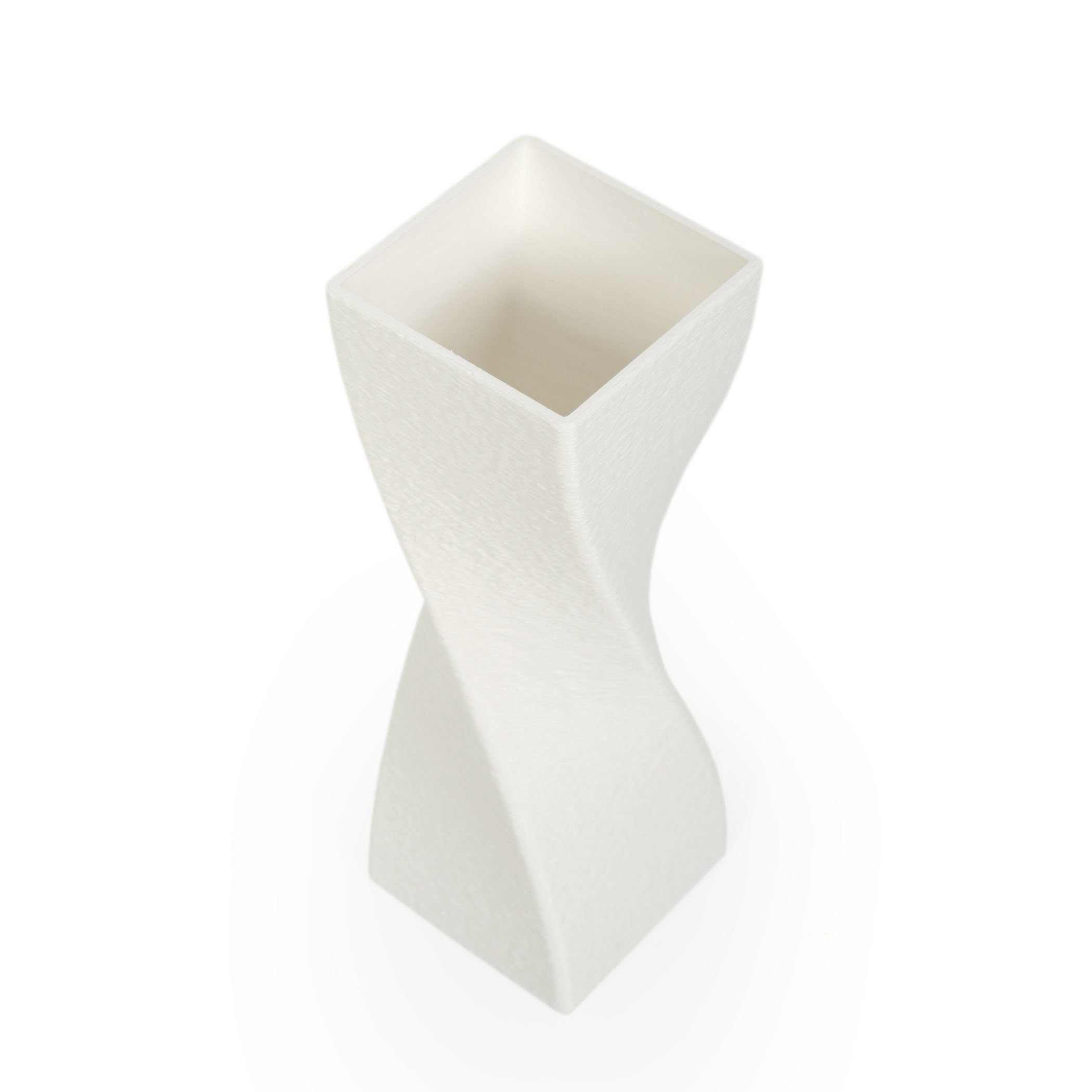 Kreative Dekorative Blumenvase Rohstoffen; Designer Vase & aus aus Feder Dekovase wasserdicht – White nachwachsenden Bio-Kunststoff, bruchsicher