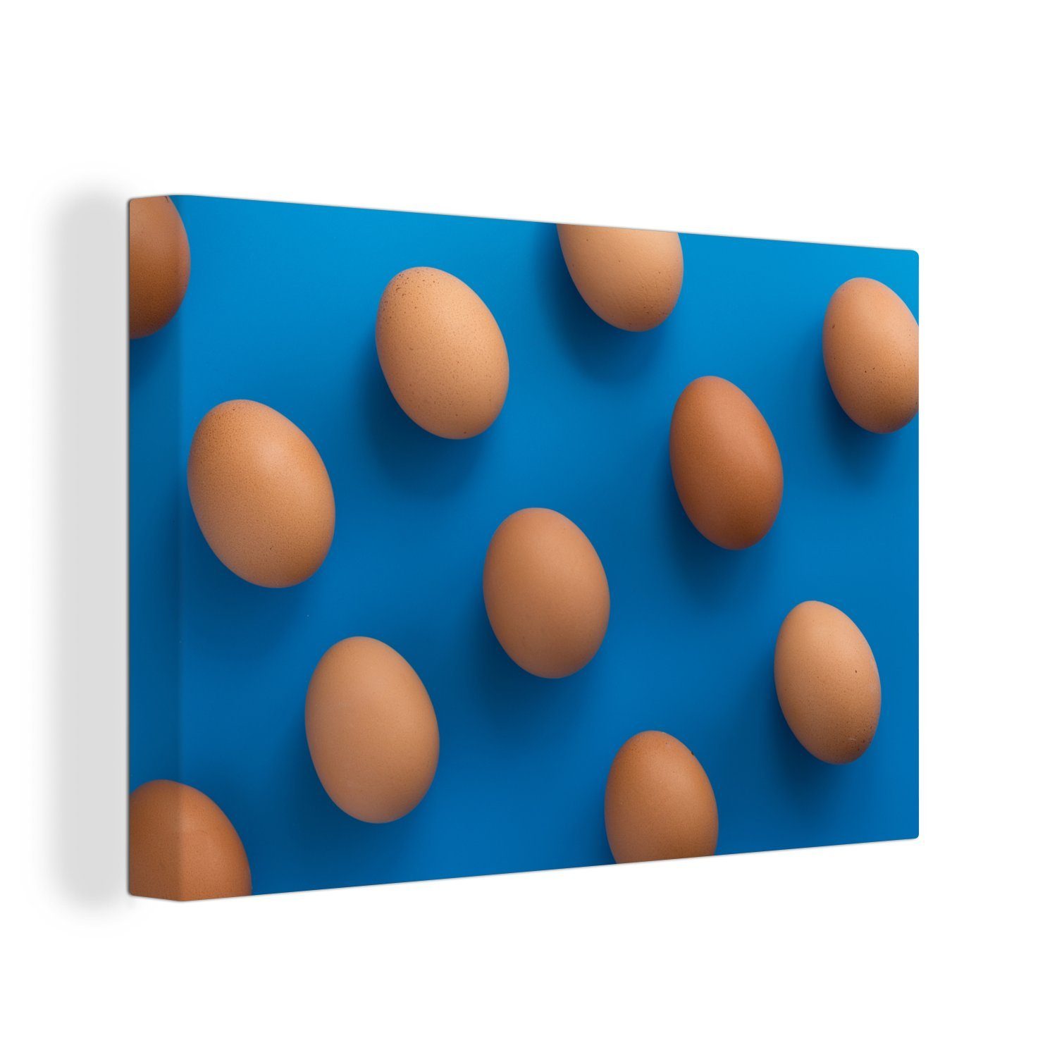 OneMillionCanvasses® Leinwandbild Eier, (1 St), Wandbild Leinwandbilder, Aufhängefertig, Wanddeko, 30x20 cm