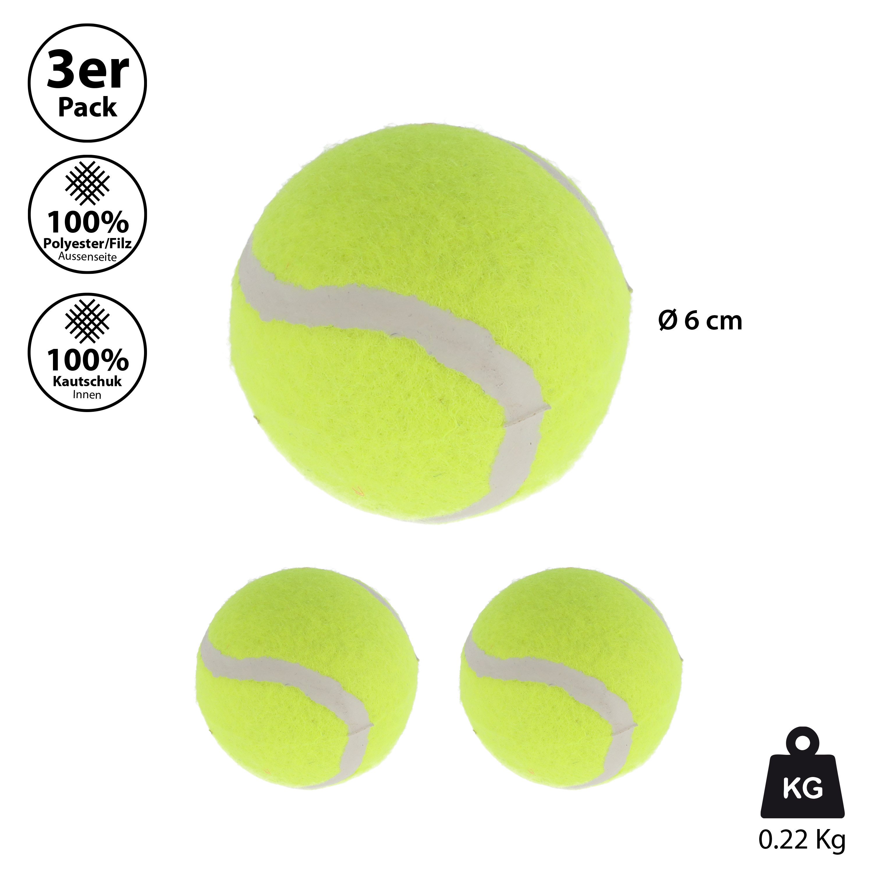 CEPEWA Trocknerball 3er Set Ø6cm Bälle Tennisbälle Trockenzeit-Erparnis Energiesparen