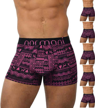 normani Retro Boxer 6 Stück Boxershorts aus Modal mit Motiv Elegance Atmungsaktive Unterhose aus weicher Modalfaser