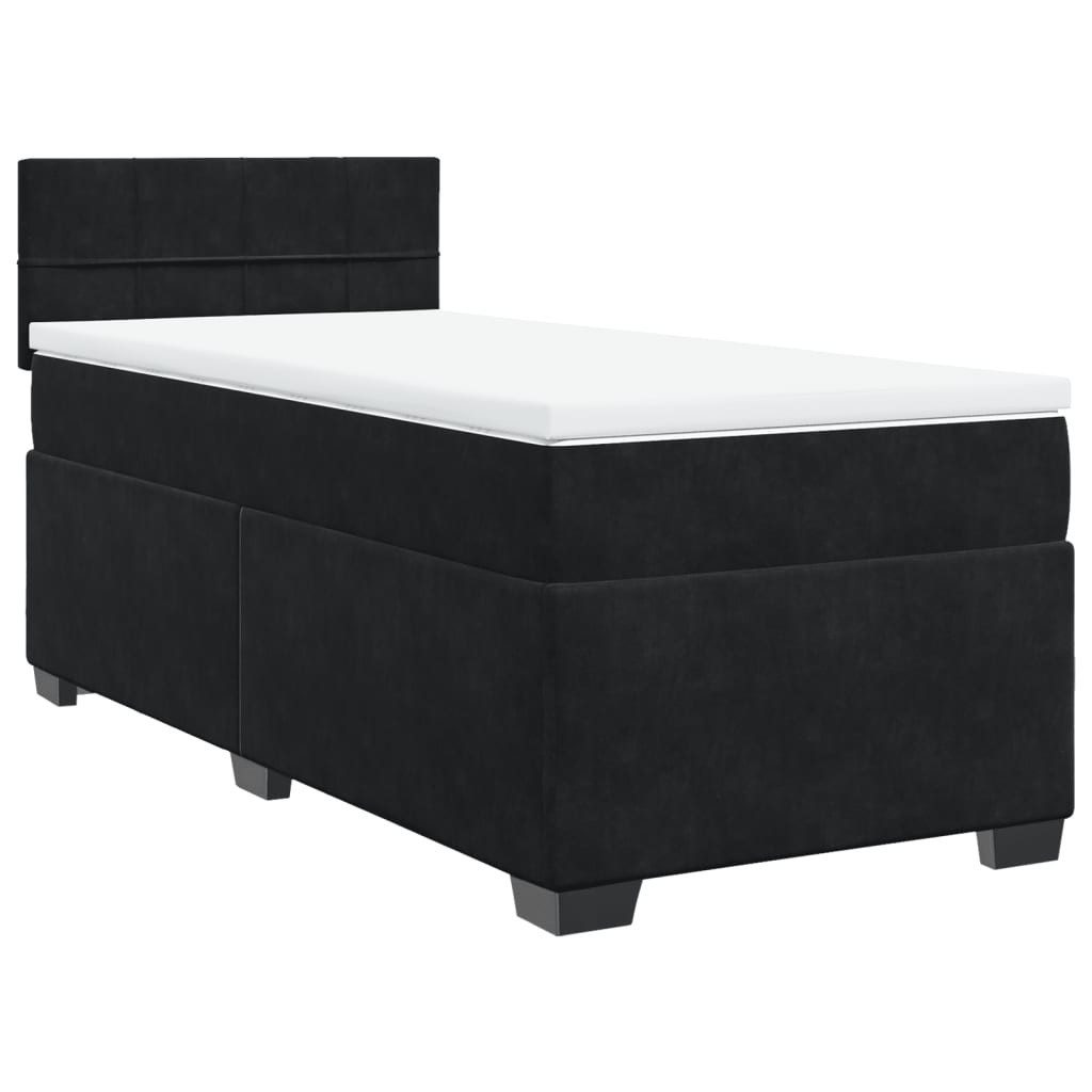 vidaXL Bett Boxspringbett mit Matratze Schwarz günstig online kaufen
