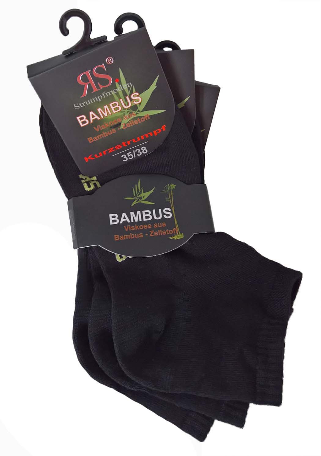 Riese Strümpfe Basicsocken Kurzschaftsocke BAMBUS (Spar-Pack, 3-Paar, 3 Paare) aus Bambus Viskose