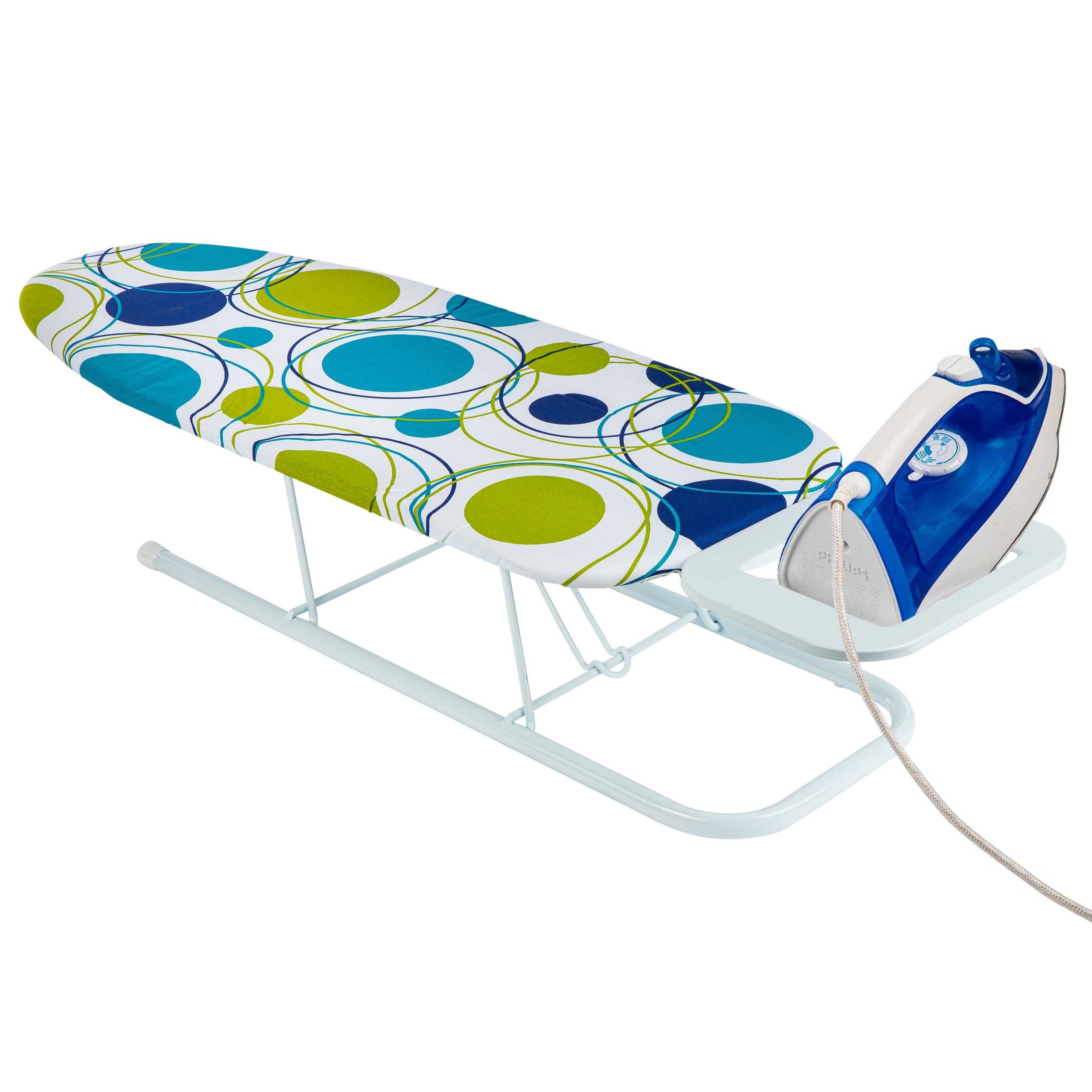 Tisch-Bügelbrett Klappbar – Tragbares Mini-Bügelbrett, 94x32x17 Cm (geöffnet), Mit Dicker Baumwollpolsterung, Für Kleine Räume, Waschküche, Schlafsaal