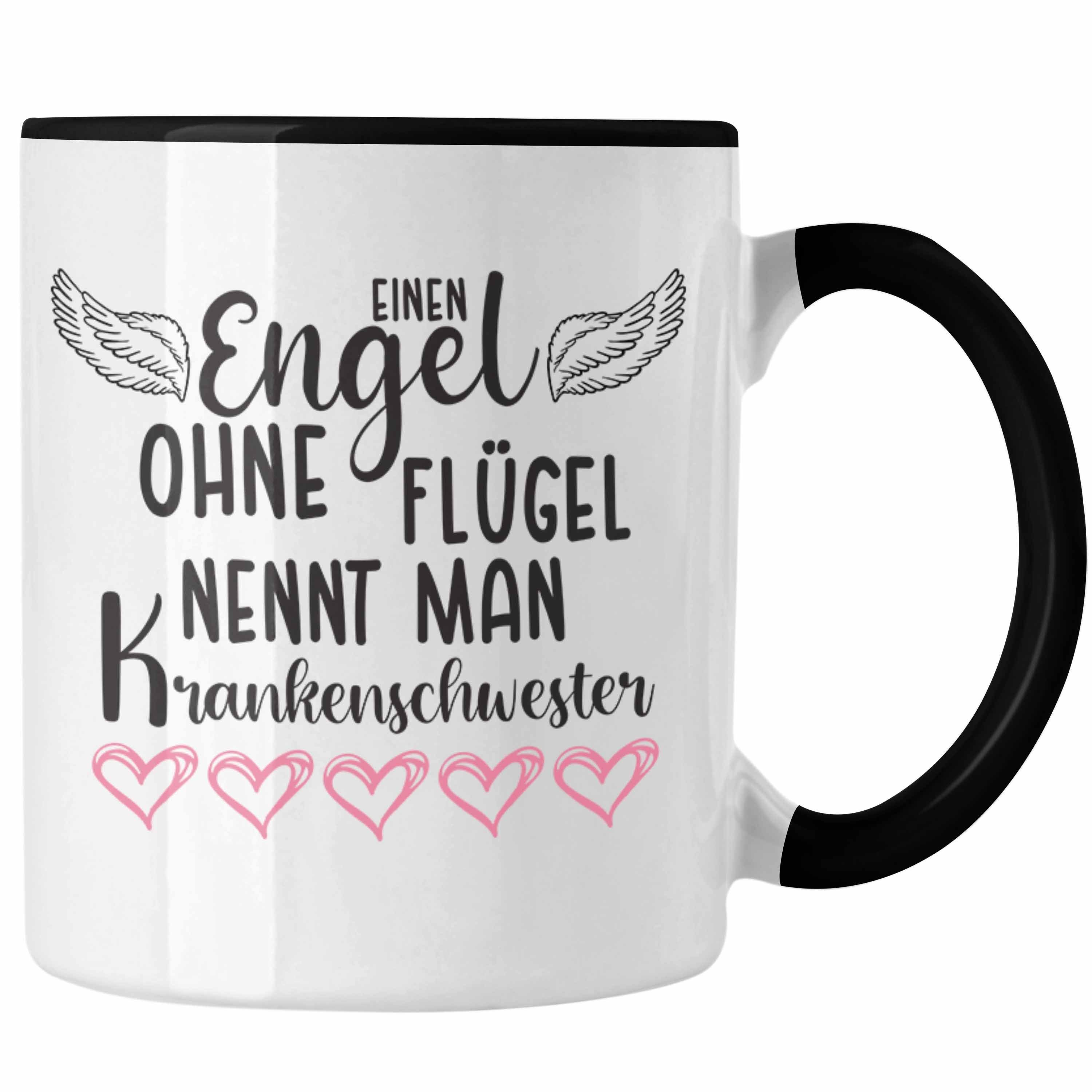Trendation Spruch Krankenschwestern Geschenke Tasse Krankenschwester - Trendation Dankeschön Lustig Tasse Schwarz Geschenk