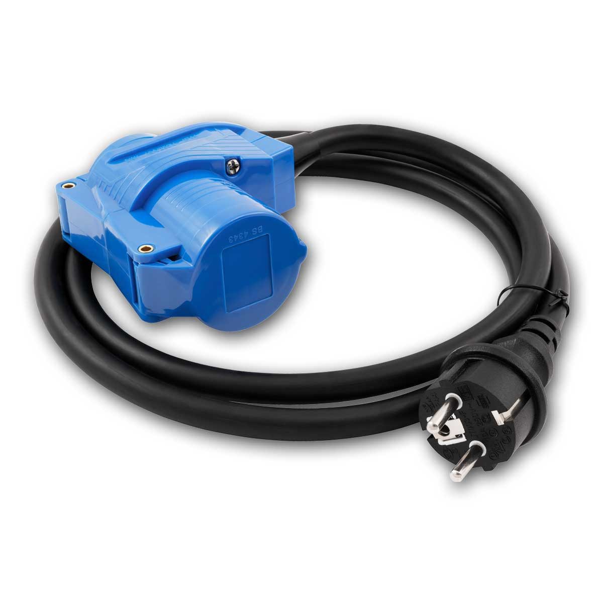 world-trading-net Adapterleitung 1,5m II Schuko-Stecker -> CEE-Kuppl CEE-Adapterkabel