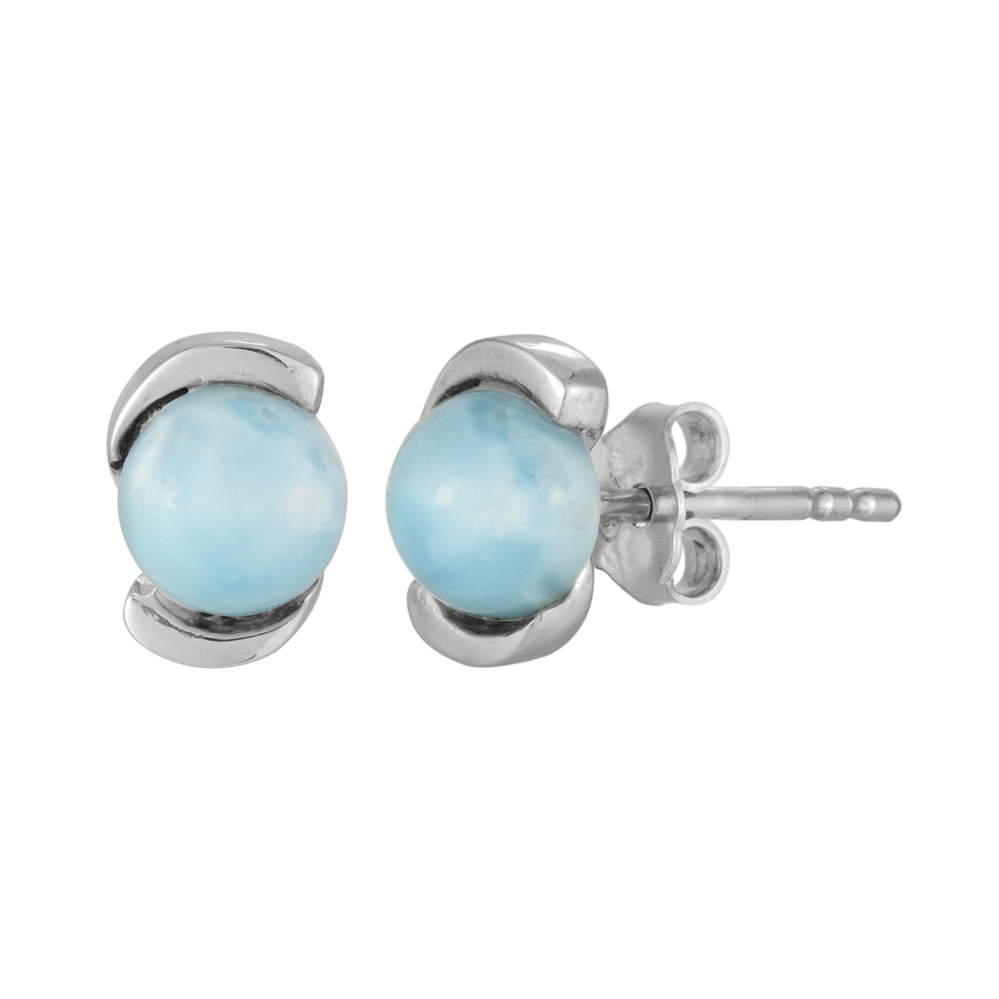 Cavill Ohrring-Set Ohrringe aus Larimar und rhodiniertem Sterlingsilber (2-tlg)