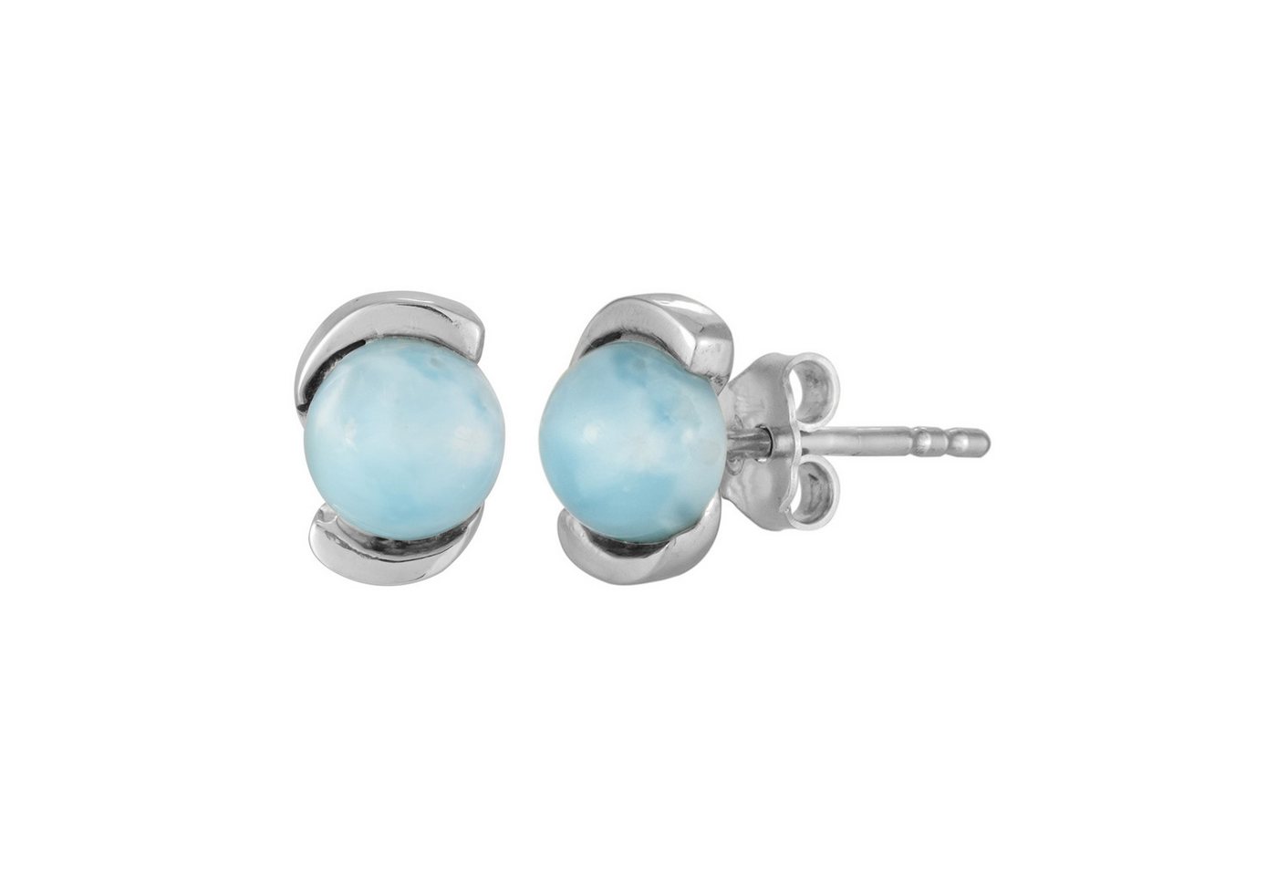 Cavill Ohrring-Set Ohrringe aus Larimar und rhodiniertem Sterlingsilber (2-tlg)