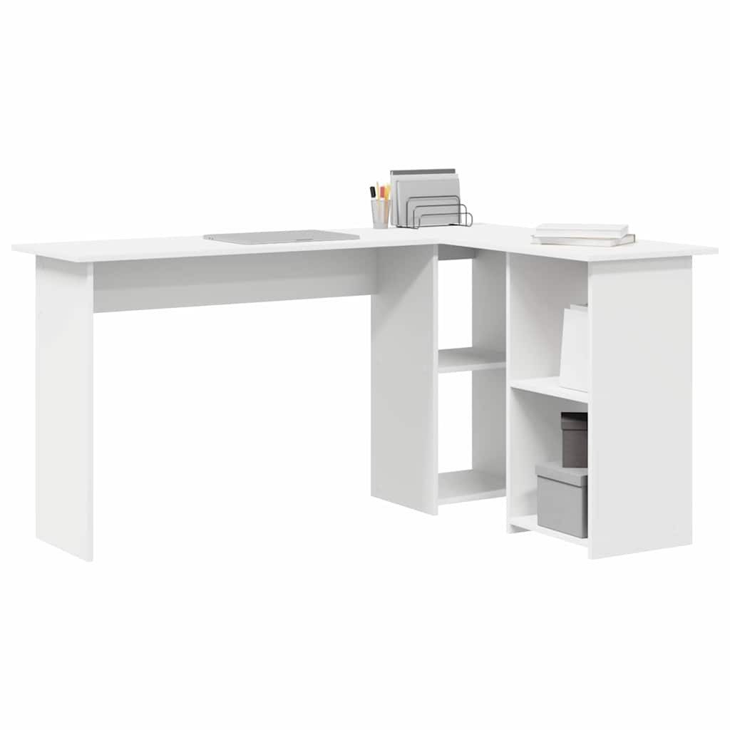 vidaXL Schreibtisch Schreibtisch mit Regal Weiß günstig online kaufen