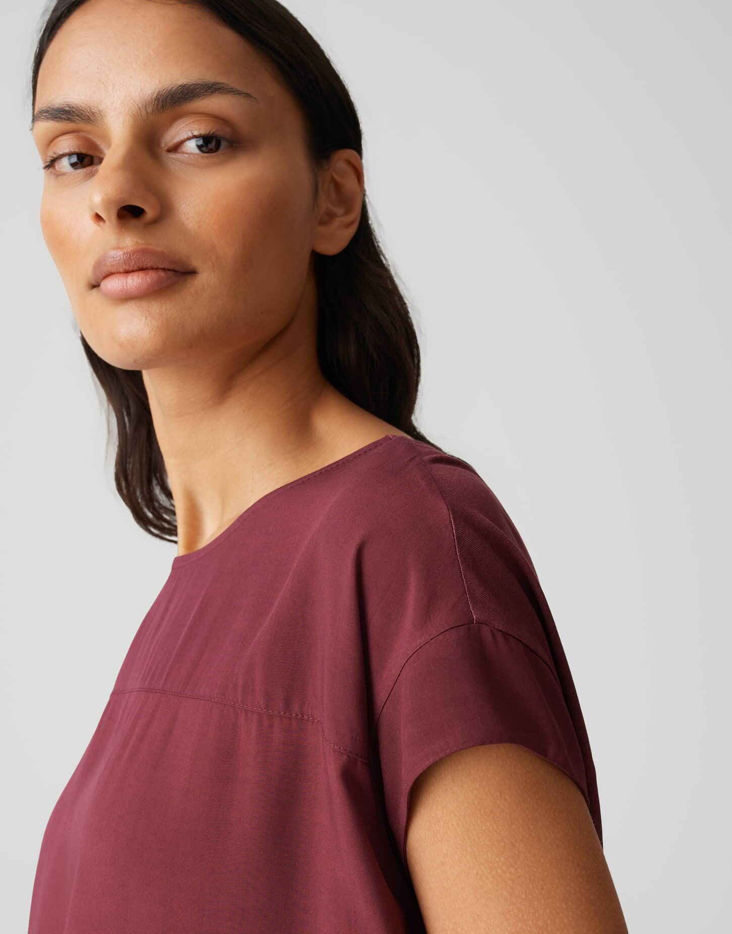 OPUS Kurzarmshirt SESONNE Regular im Materialmix