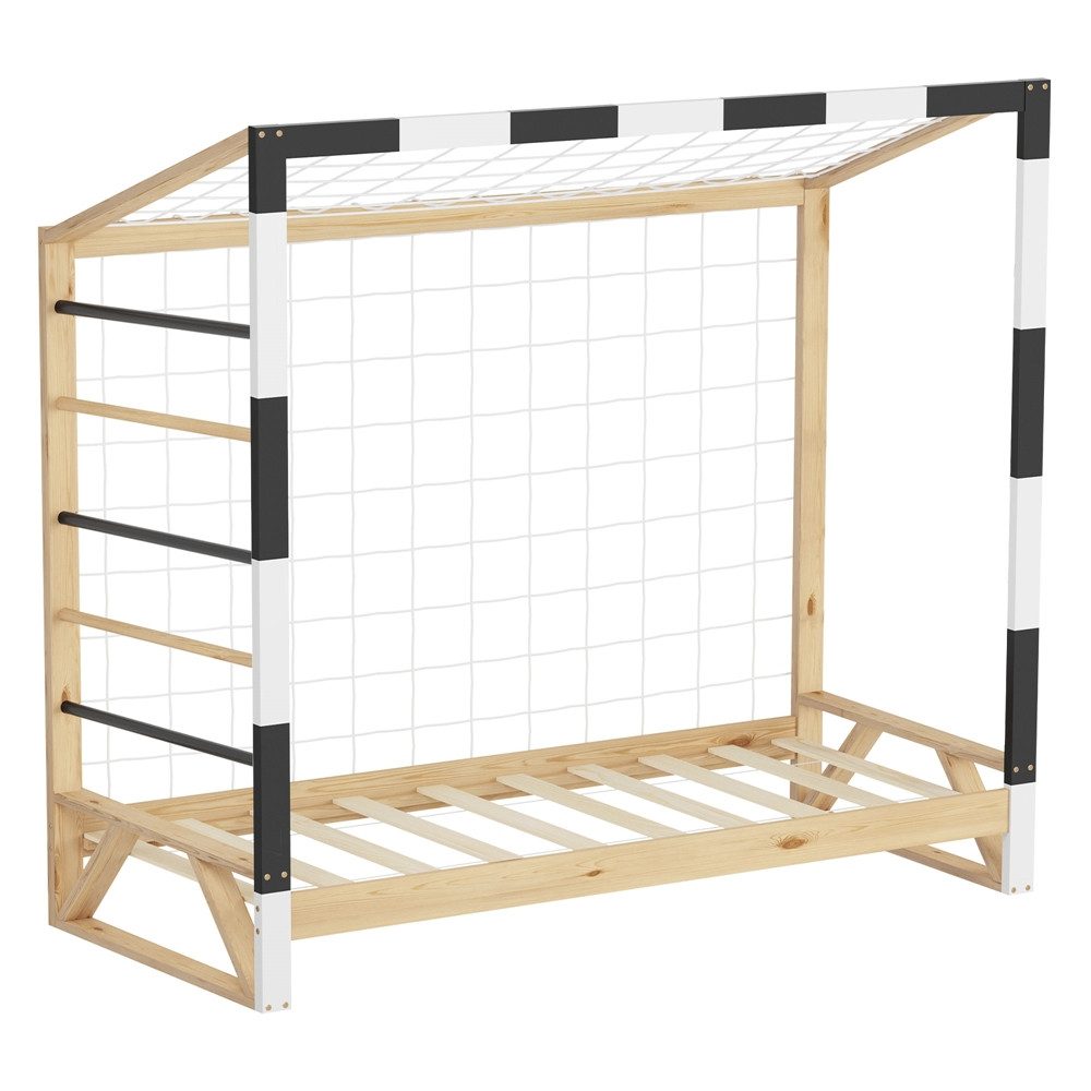 ML-DESIGN Spielbett Kinderbett Fußballtor Holzbett mit günstig online kaufen