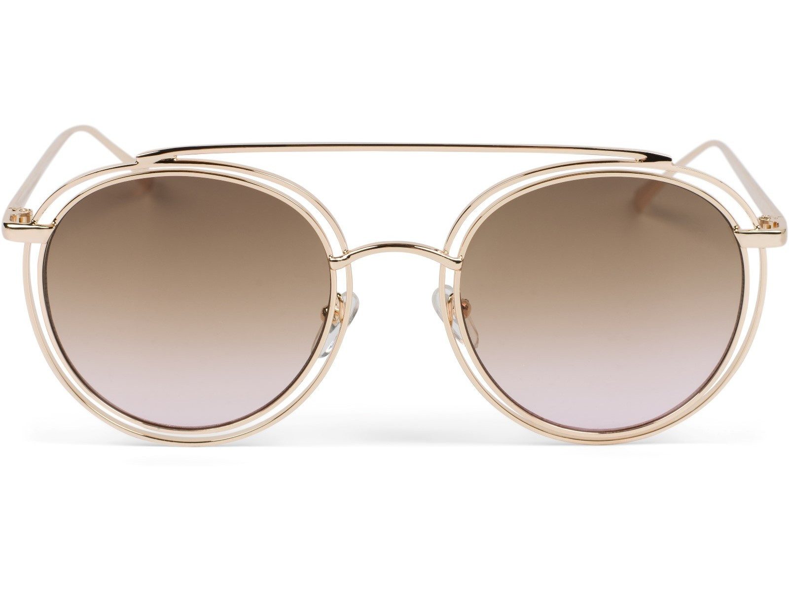 styleBREAKER Sonnenbrille Oversize Sonnenbrille mit runden Gläsern und doppeltem Rahmen (1-St) Gradient