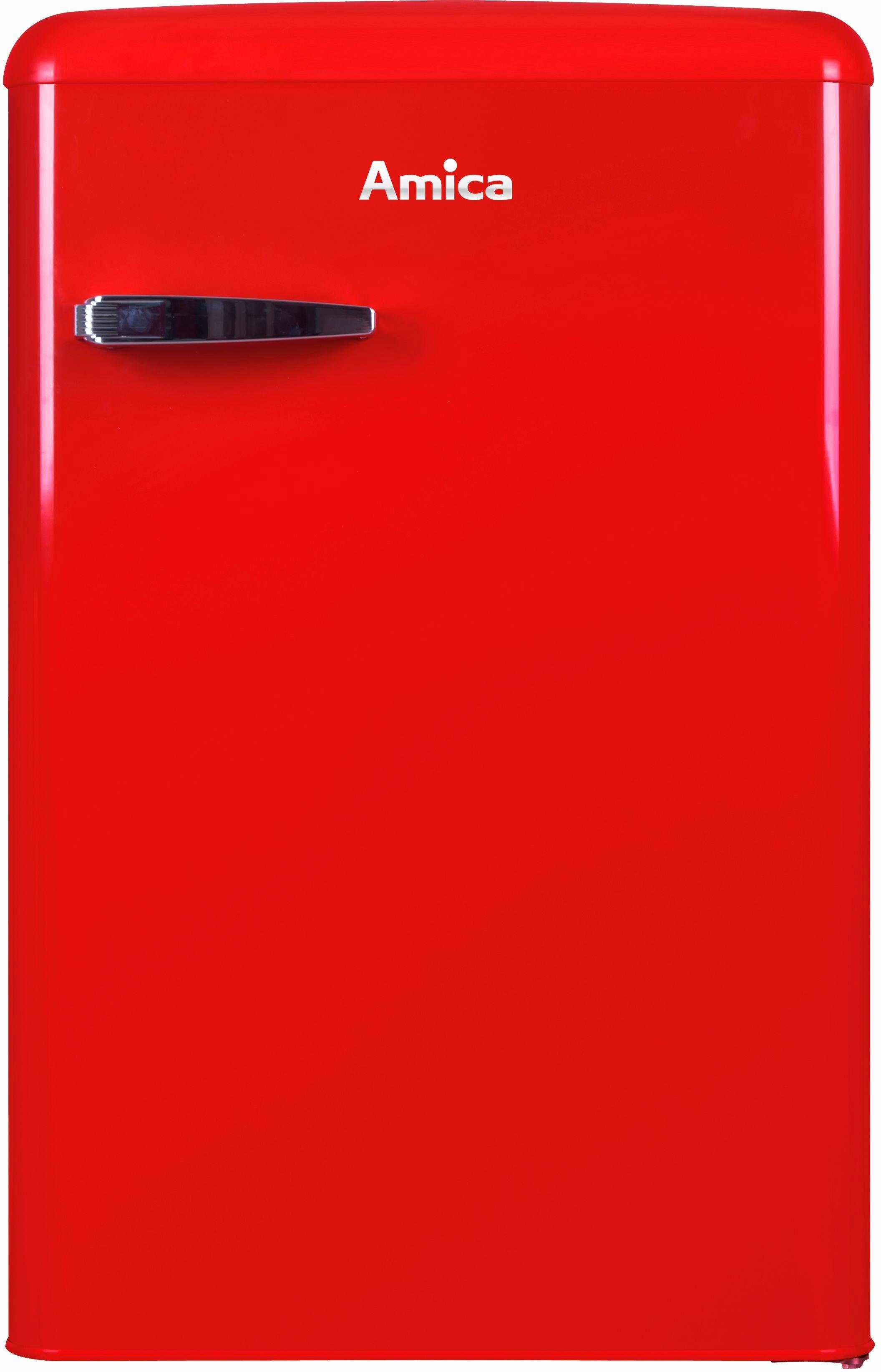 Amica Table Top Kühlschrank 15610 55 cm breit 87,5 hoch, KS R, cm rot
