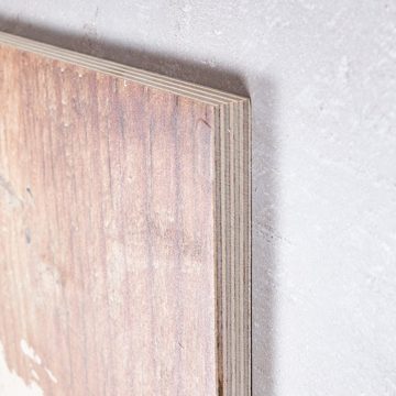Levandeo® Wandbild, Wandbild 90x60cm Weltkarte Birkenholz Holz Holzbild Wanddekoration