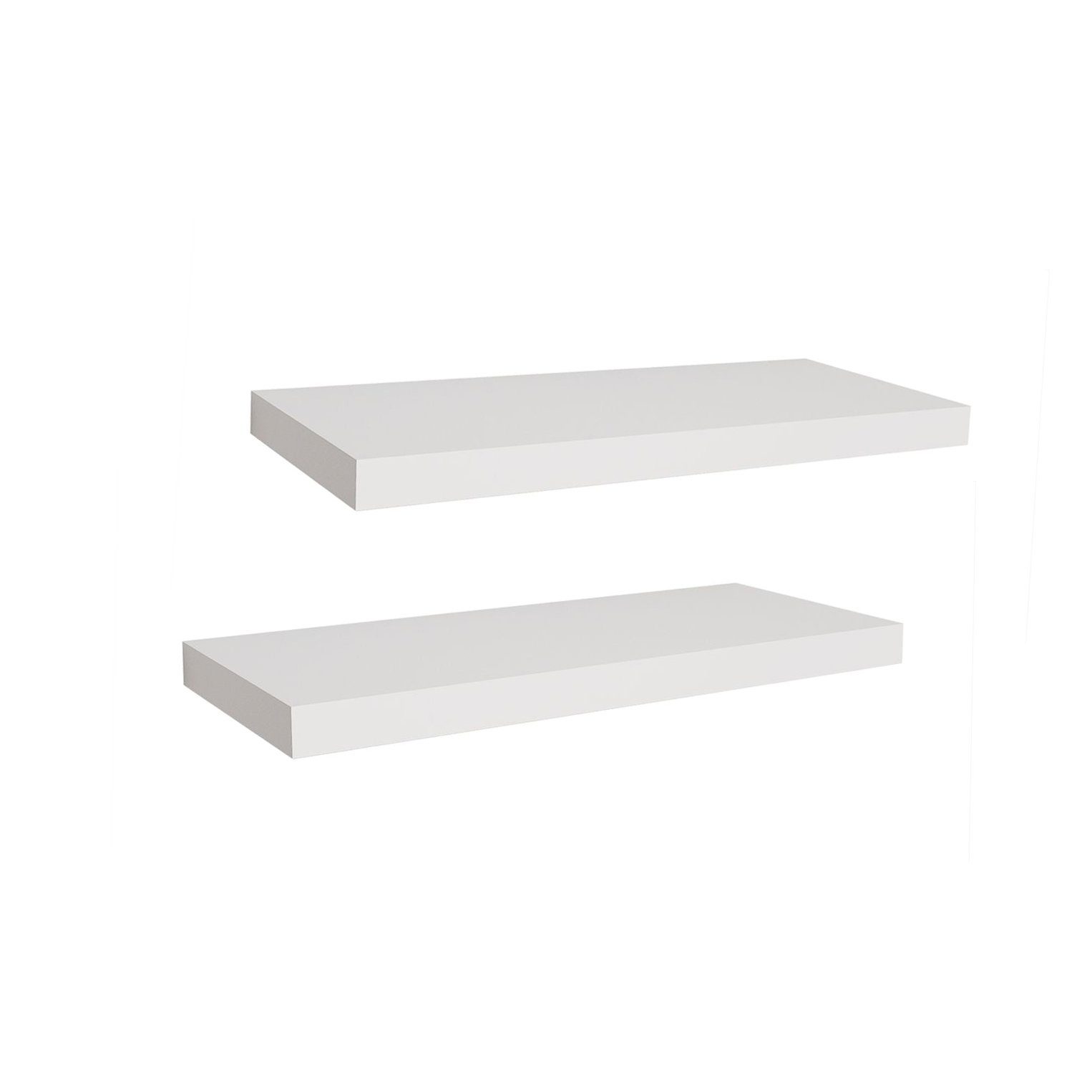 Mojawo Wandregal 2 Stück Hochwertiges Wandboard Wandregal MDF PVC B60xH3,8x günstig online kaufen