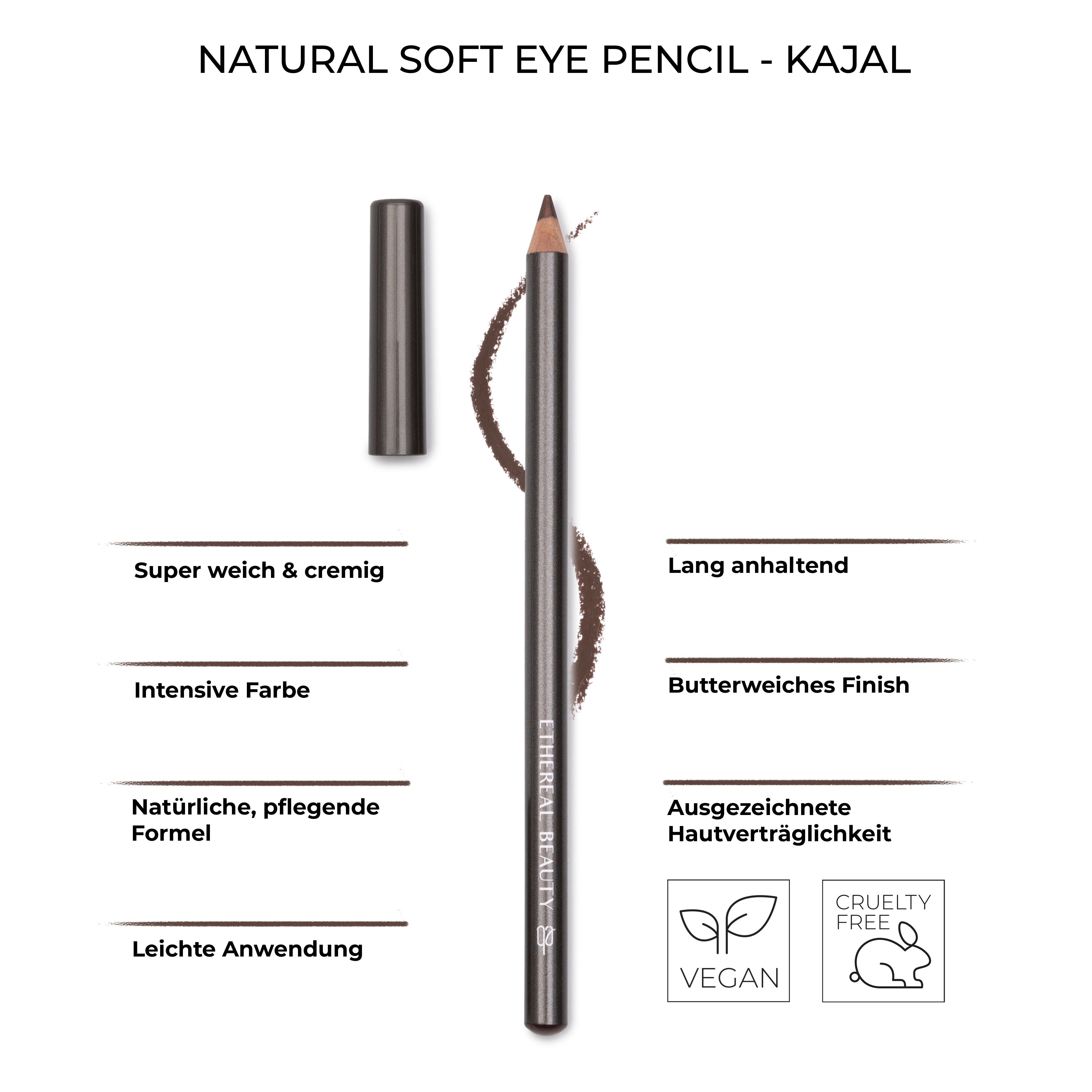 Inhaltsstoffe, Bronze Kajalstift ETHEREAL weich & Kajal BEAUTY® Natural Augen, cremig Soft natürliche für Pencil, Eye