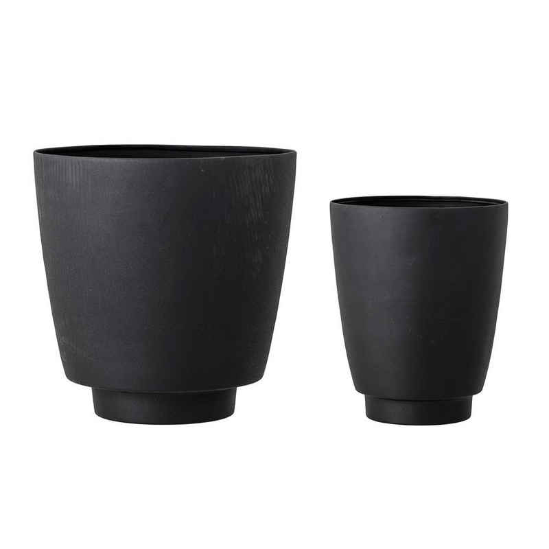 Bloomingville Blumentopf schwarz, Eisen, 2er Set