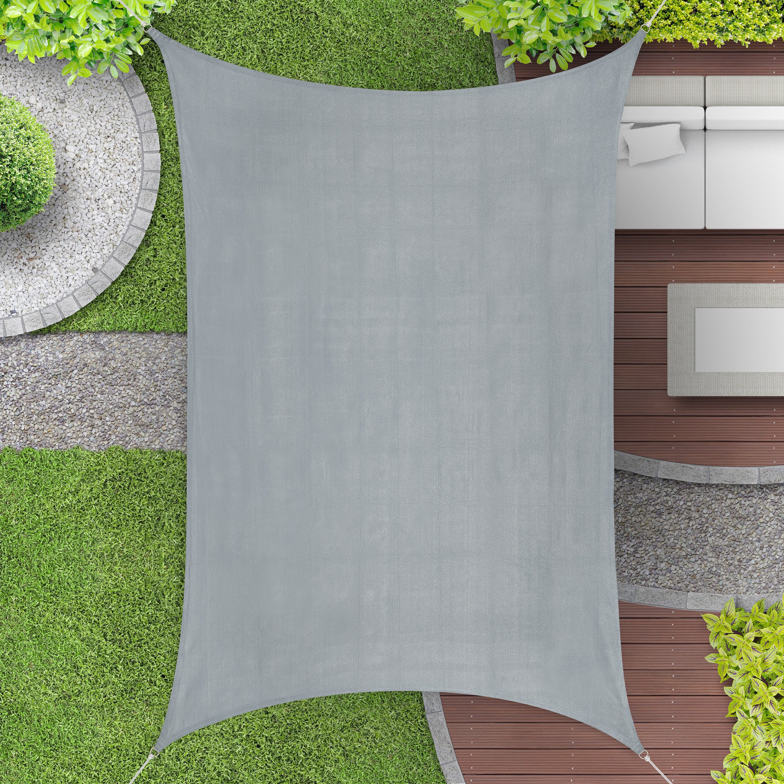relaxdays Sonnensegel Rechteckiges Sonnensegel HDPE, (1-tlg), günstig online kaufen