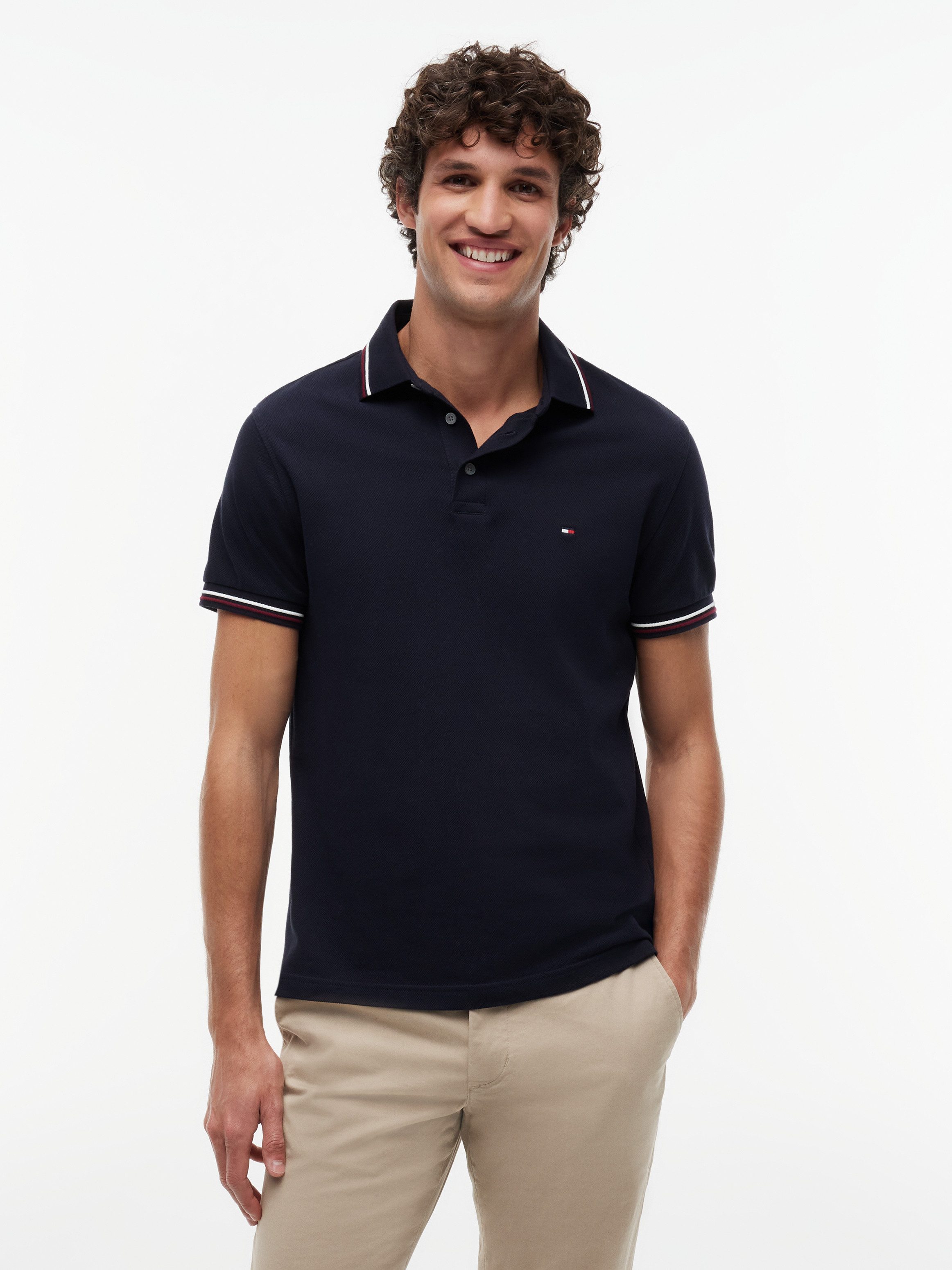 Tommy Hilfiger Poloshirt TIPPED SLIM FIT POLO mit Kontrast-Details