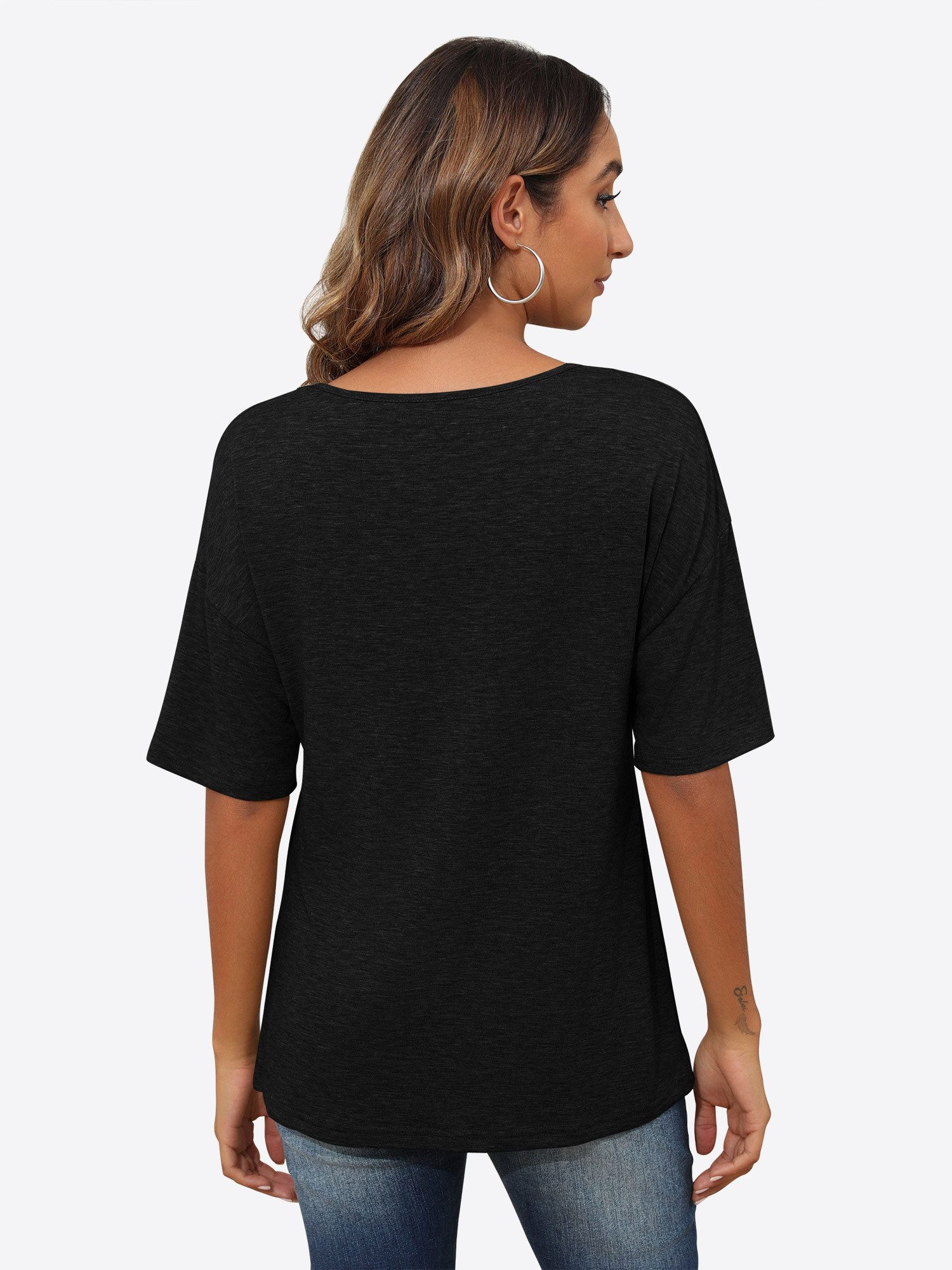 Imily Bela T-Shirt V-Ausschnitt Kurzarmshirt (Packung, 1-tlg., 1per-Pack) i günstig online kaufen