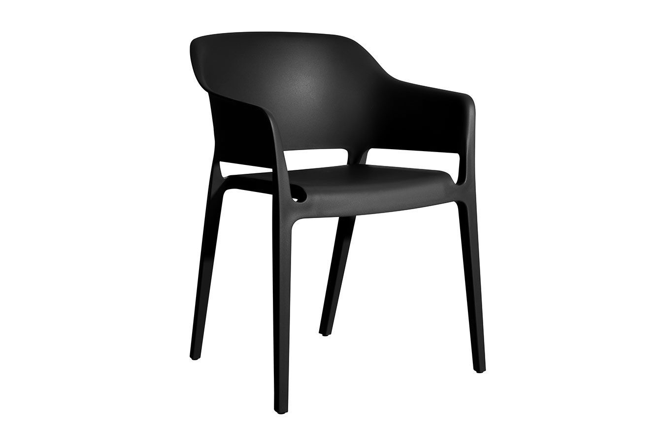 Gartenstuhl italienischer Designchair Cube mit Armlehne schwar