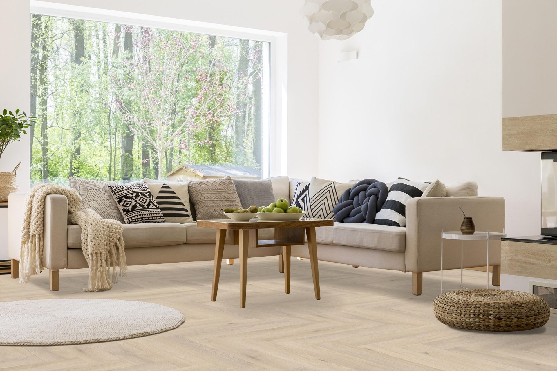 Check Vinylboden Click-Vinyl Eiche Herringbone Synchron inkl. Trittschall, Fischgrät synchron CHECK Premium Collection, Packung, In 1 Packung: 20 Paneele - 1,752 m², 1 Packung: 20 Paneele - 1,752m²