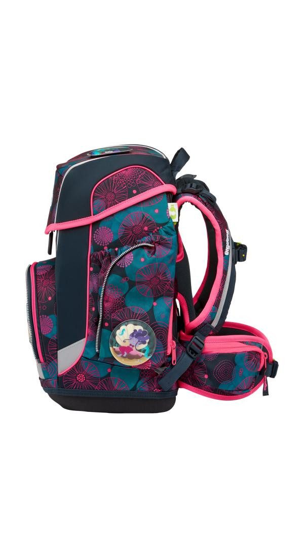 ergobag Schulranzen cubo Set (5-tlg., 5-teiliges Set), größenverstellbares Rückensystem