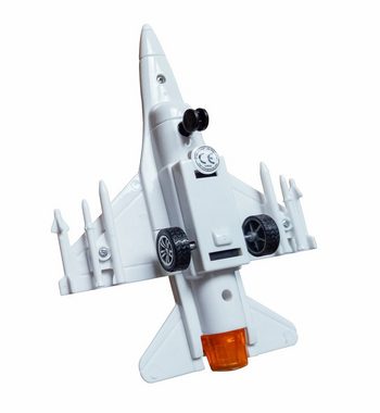 Welly Modellflugzeug KAMPFFLUGZEUG mit Rückzug Spielzeug 15cm Jet Fighter 58 (Weiss), Maßstab 1:35-1:50, Kampfjet Flugzeugmodell Flugzeug Geschenk