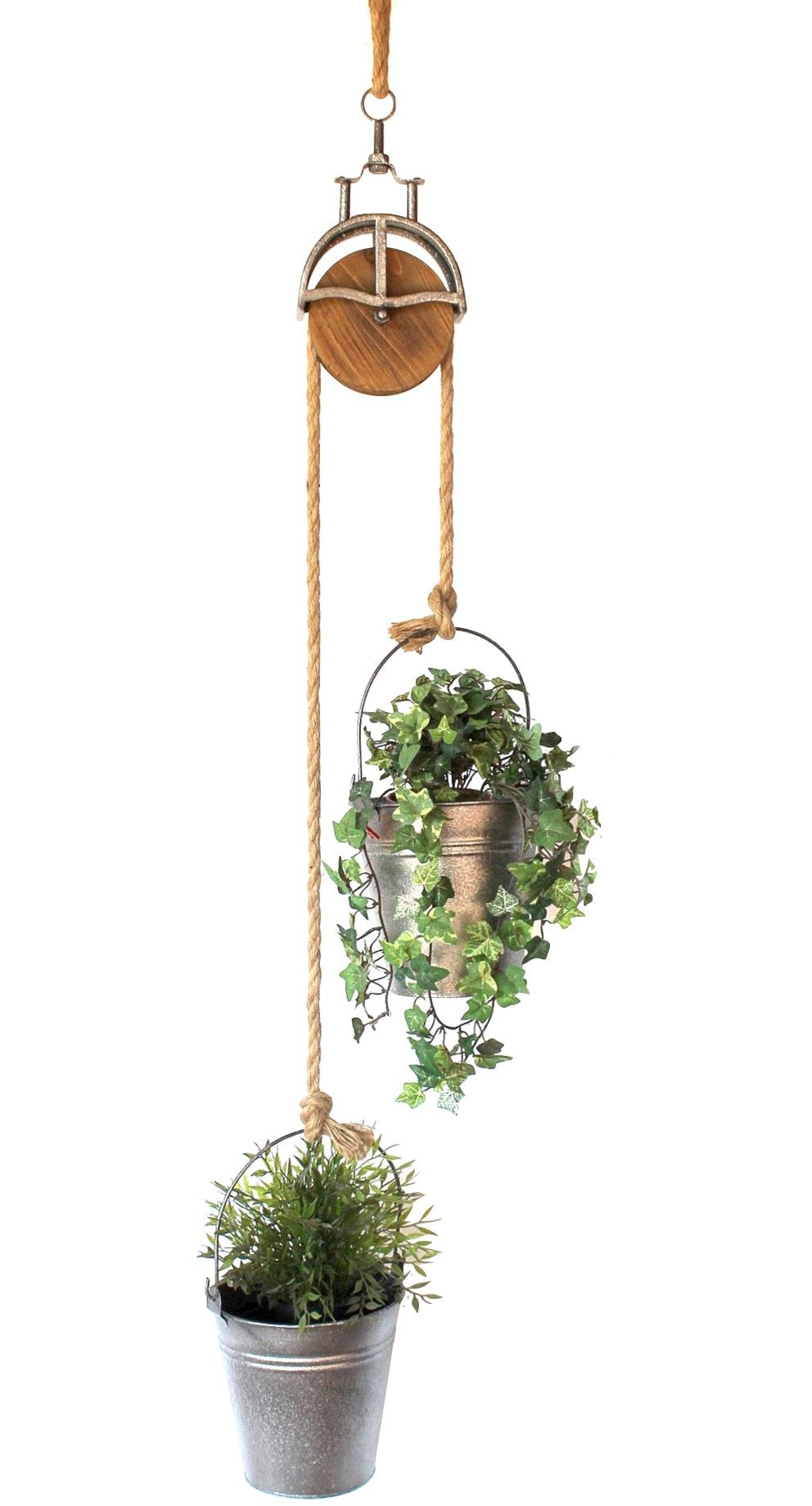 DanDiBo Blumenampel Metalleimer mit Umlenkrolle Deko günstig online kaufen