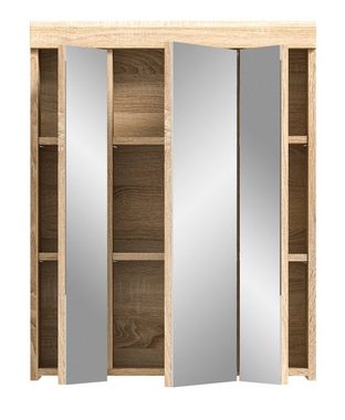 xonox.home Badezimmer-Set Lambada, (Badmöbel-Set 2-teilig in weiß und Sonoma Eiche, ca. 60 x 191 cm), Hochglanz
