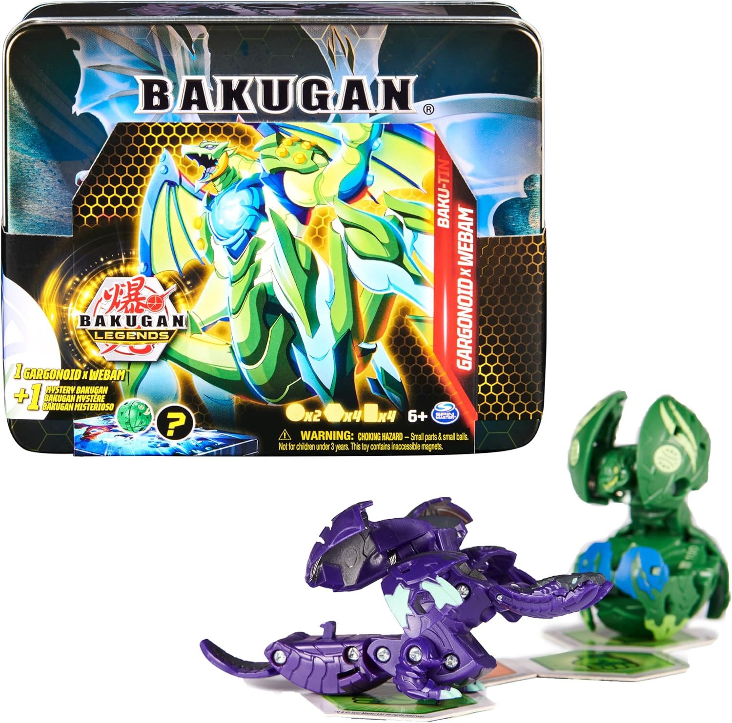 Spin Master Actionfigur Bakugan Legends 2023 Baku-Tin Metall-Aufbewahrungsbox exklusiv 6+