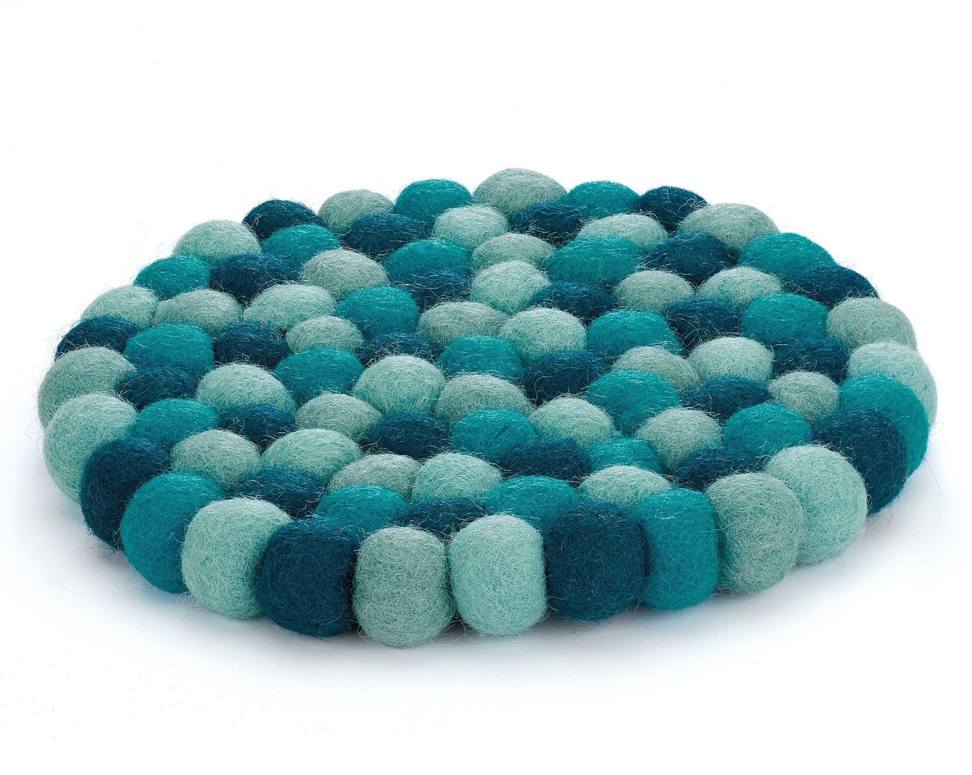 Topfuntersetzer Untersetzer Rund 21cm Schafwolle bis 100 Grad Cilio Farbe: blau 469998