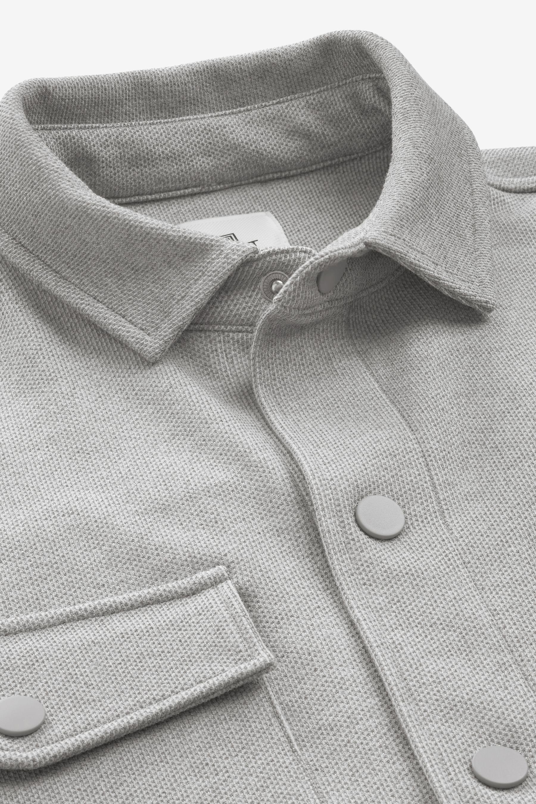 Next Hemdjacke Strukturierte Premium Jersey-Hemdjacke (1-St) Grey