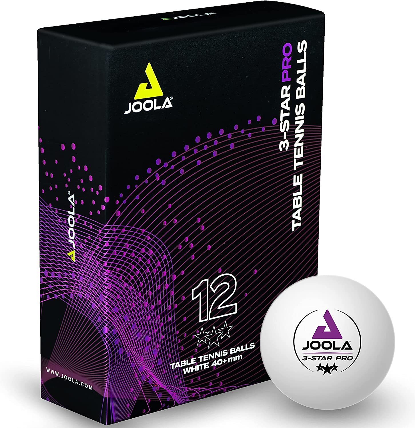 Tischtennisball Tischtennisbälle 3-Star Pro Ball white 12 CT