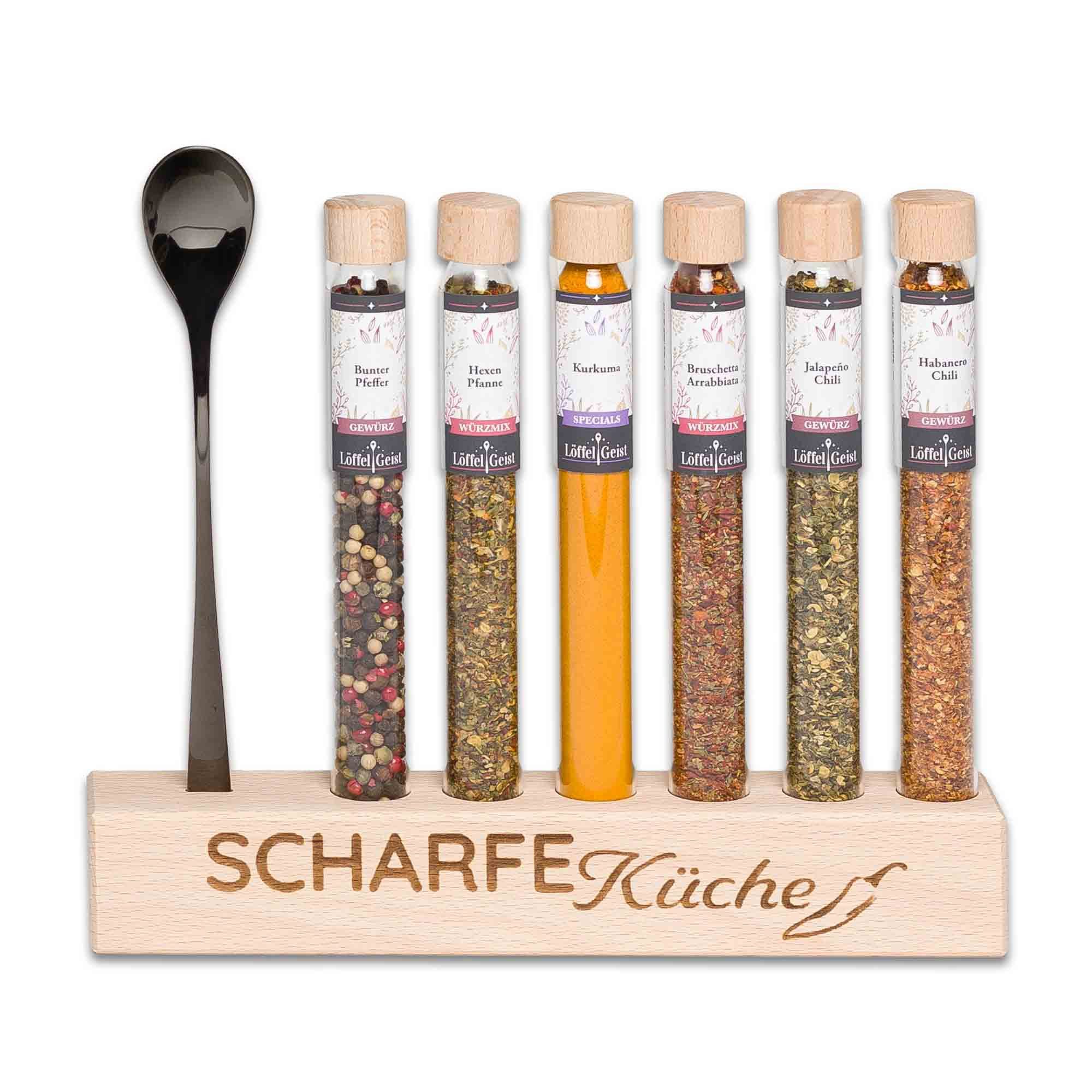 Löffelgeist Lebensmittel-Geschenkset Scharfe Küche