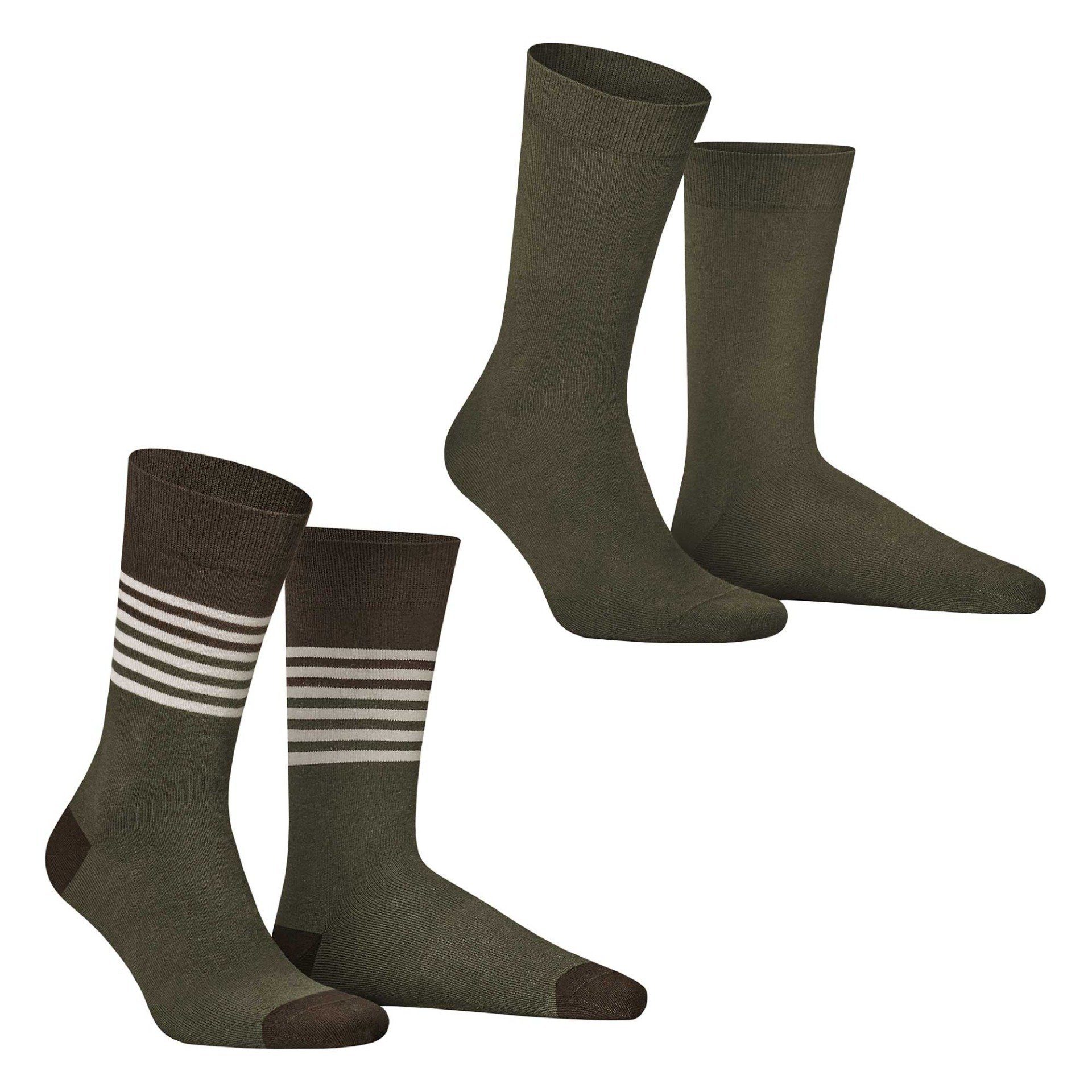 Hudson Basicsocken Plain 2-Pack (2-Paar) Herren Socken im Doppelpack