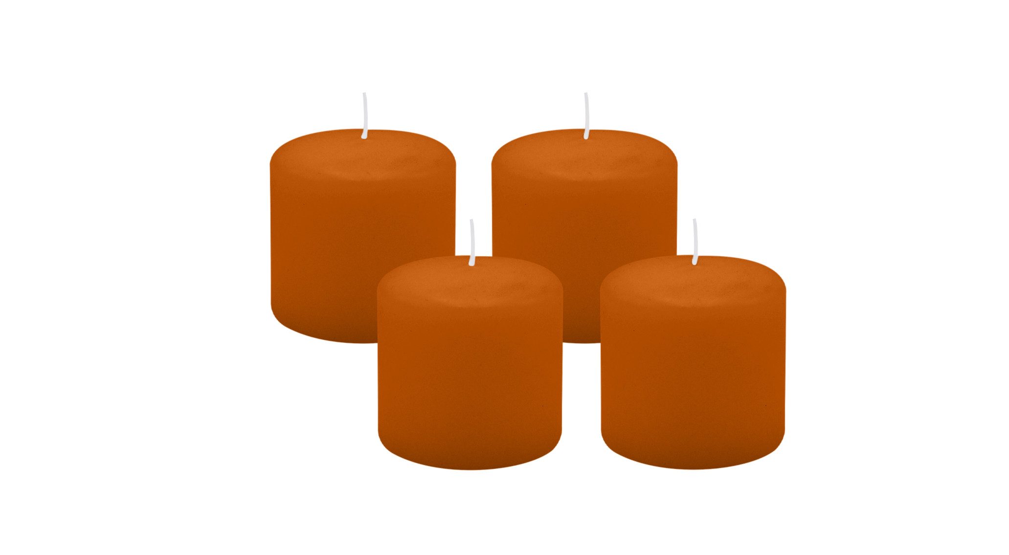 Kopschitz Kerzen Stumpenkerze 4er Set Stumpenkerzen/Adventskranzkerzen Cotto Braun Ø 60 x 60 mm