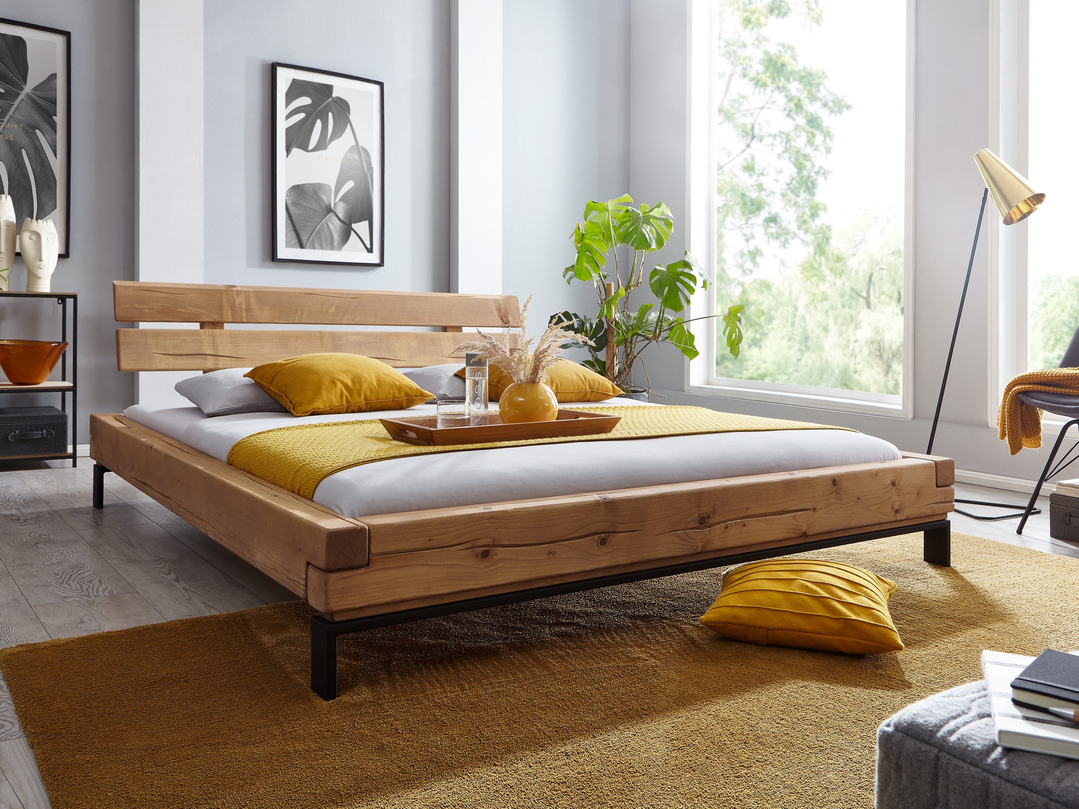 Woodroom Massivholzbett Anso (140x200 cm), Fichte günstig online kaufen