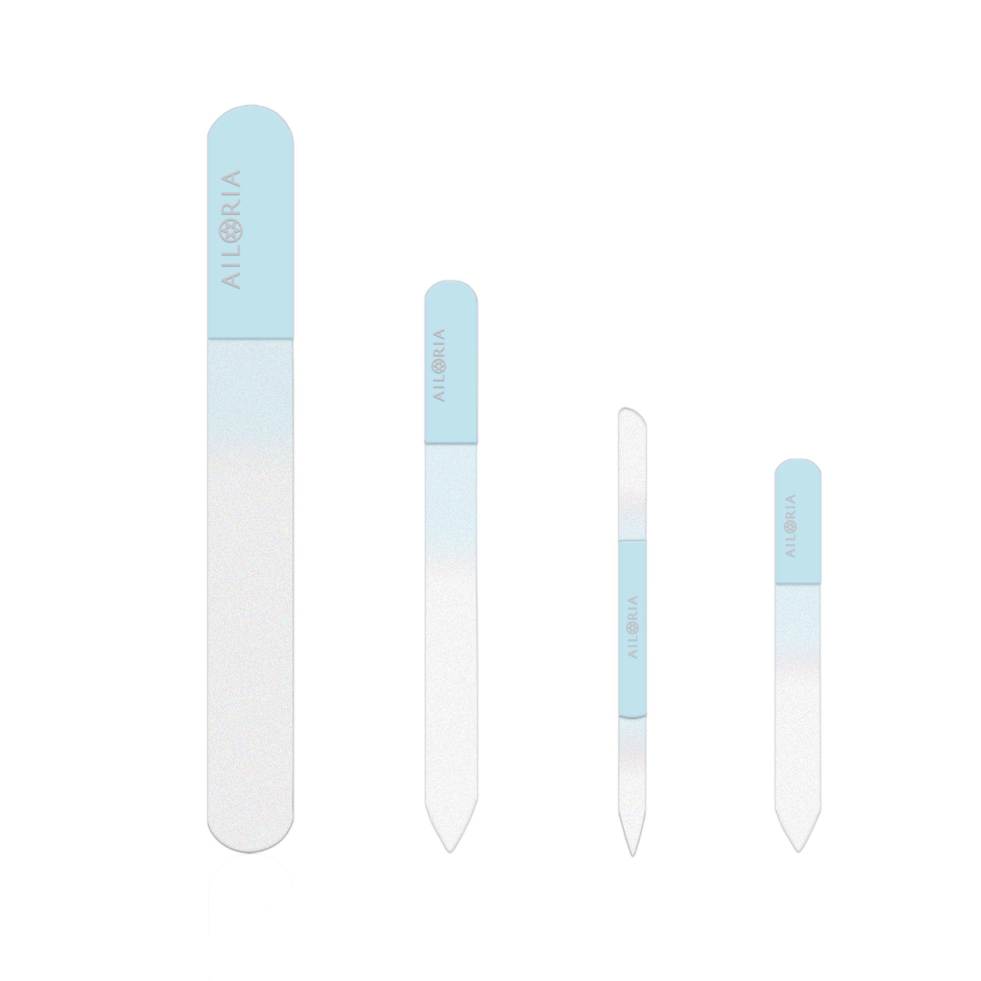AILORIA Glasnagelfeile CONTOUR PRIME Glas-Nagelfeilenset, Set, 4-tlg., Glas-Nagelfeilenset