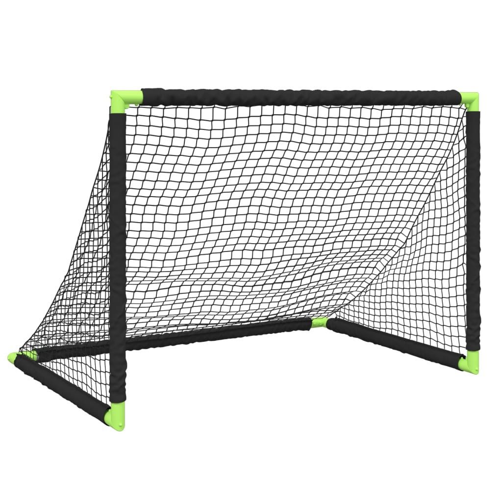 Fußballtor Fußballtor für Kinder Klappbar Schwarz 90x64x64 cm