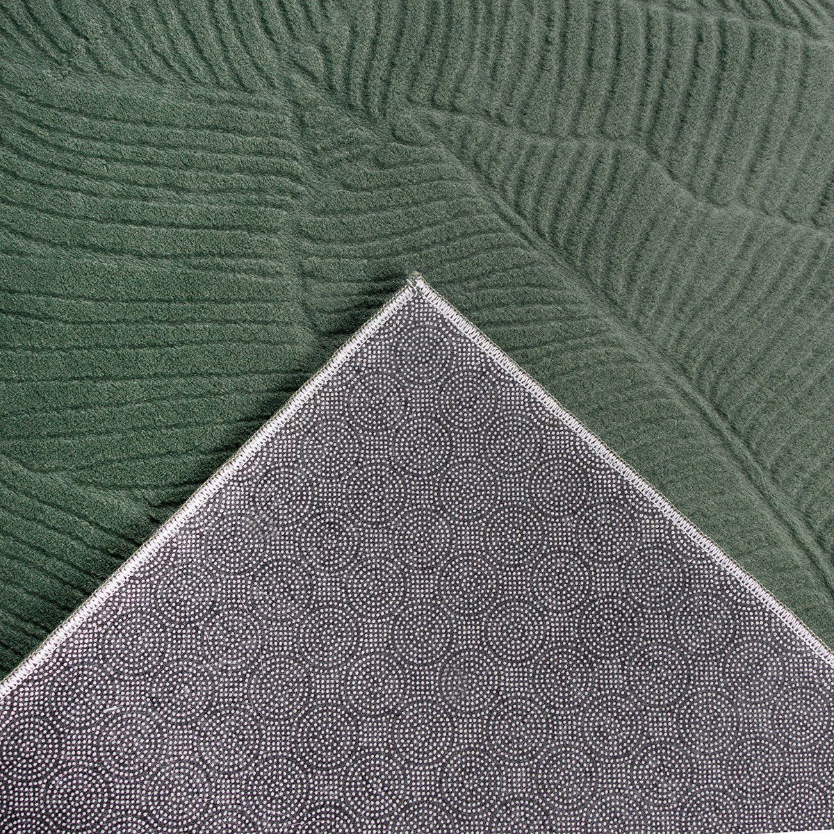 16 mm, robust und carpet, pflegeleicht Teppich Grün und 3D-Optik, Flor, Höhe: Rio Anti-Rutsch, - weicher Teppich, flauschiger rechteckig, the moderner
