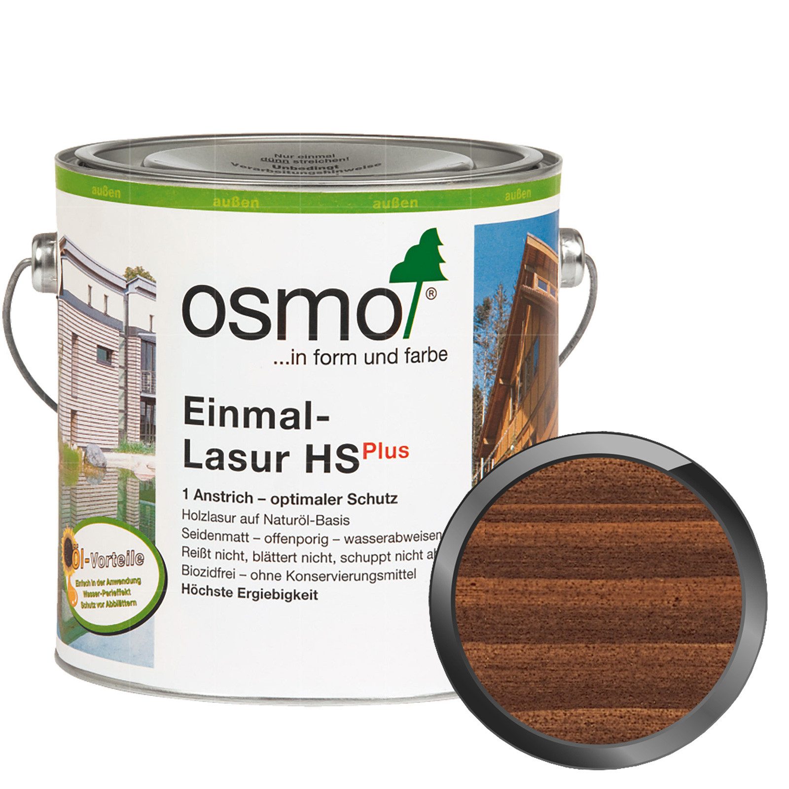 osmo Holzschutzlasur Einmal-Lasur HS PLUS 0,75 LTR