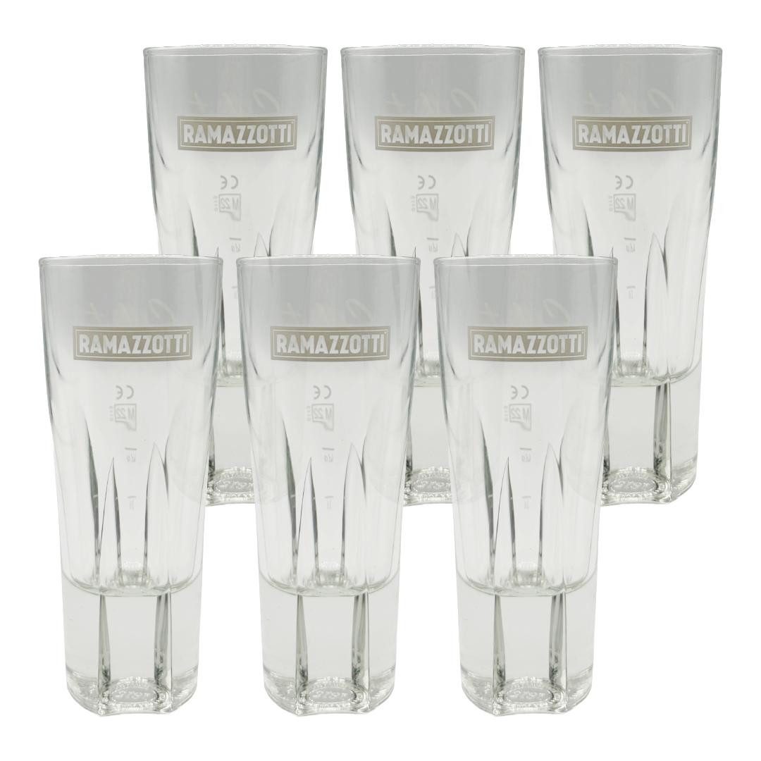 Mixcompany Longdrinkglas Ramazzotti Salute 6er-Set Longdrinkglas - 4cl & 2cl geeicht