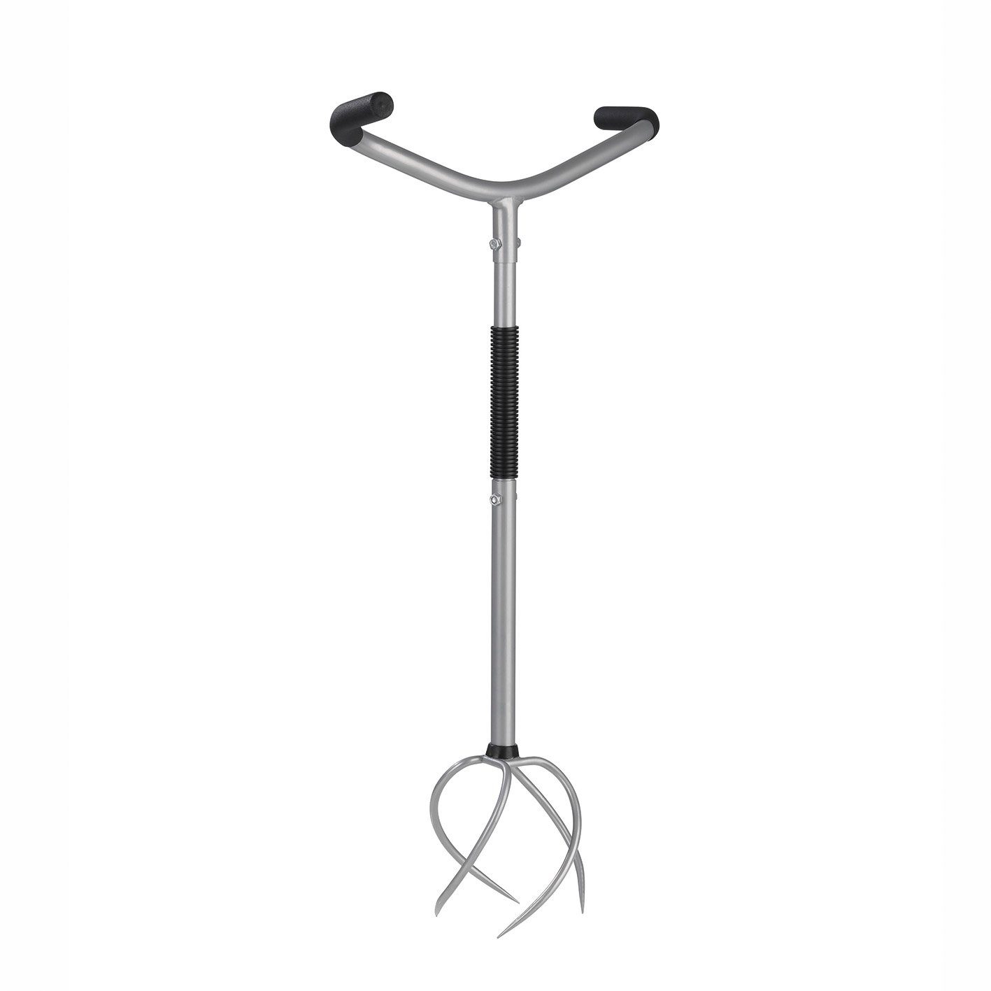 Ruwi Multiharke Gartenhacke Harke, Spaten höhenverstellbar & inkl. Spiral Garten Kralle