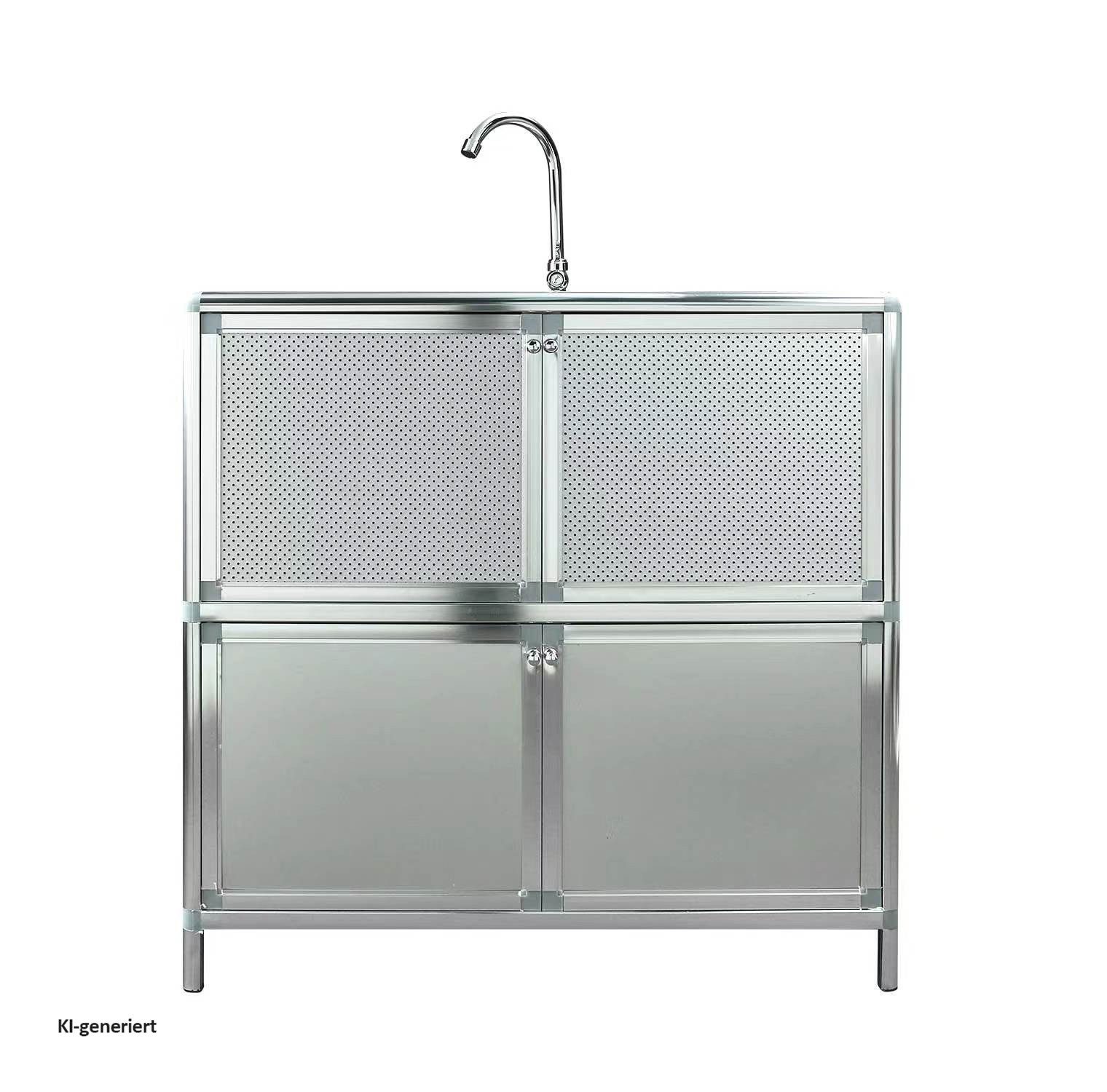 HTI-Living Outdoor-Küchenmodul Outdoorspüle L Gerti (Stück, 1-St., 1 Outdoorspüle) Gartenspüle Campingspüle Messespüle