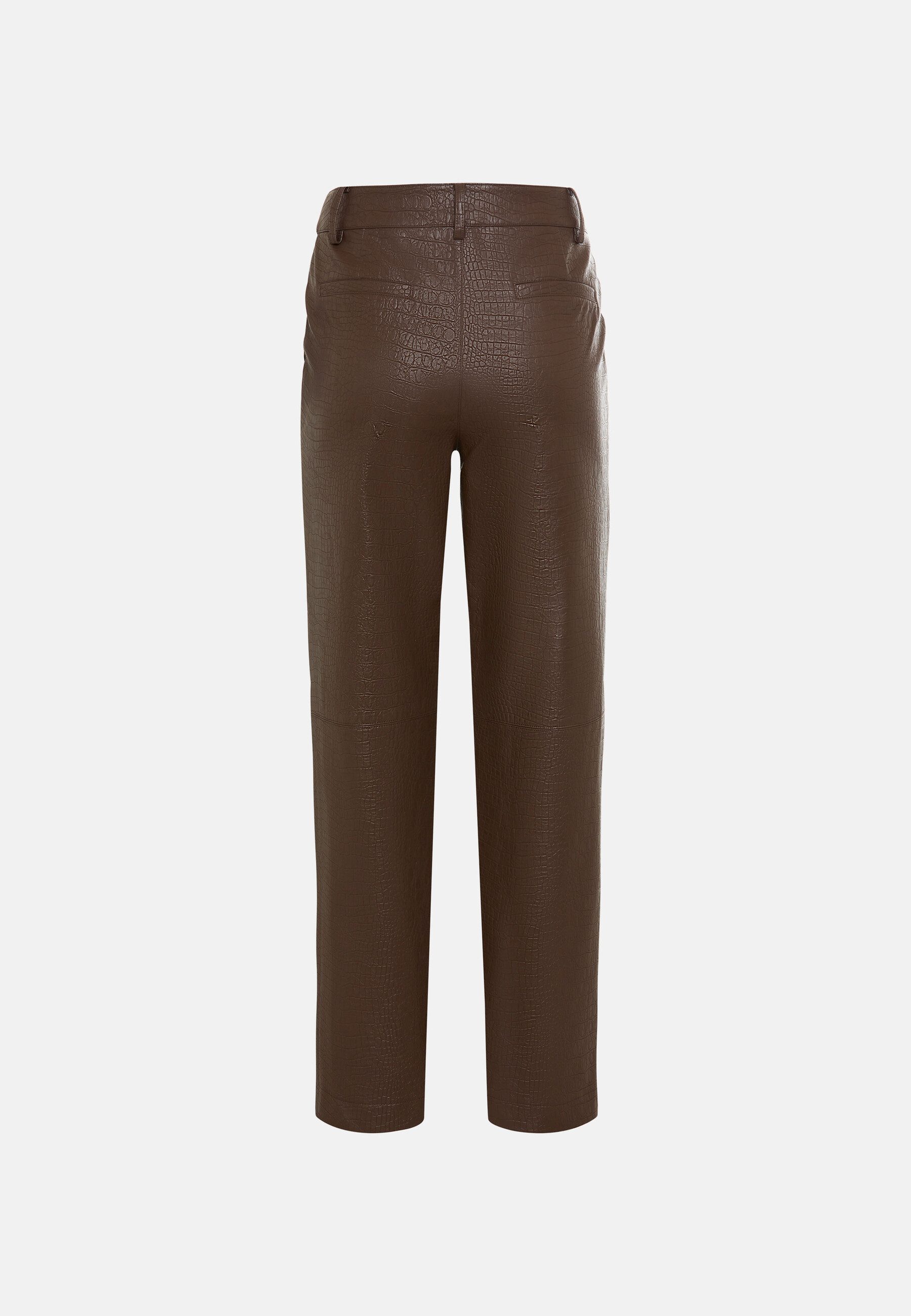 Olsen Lederimitathose in Kroko-Optik