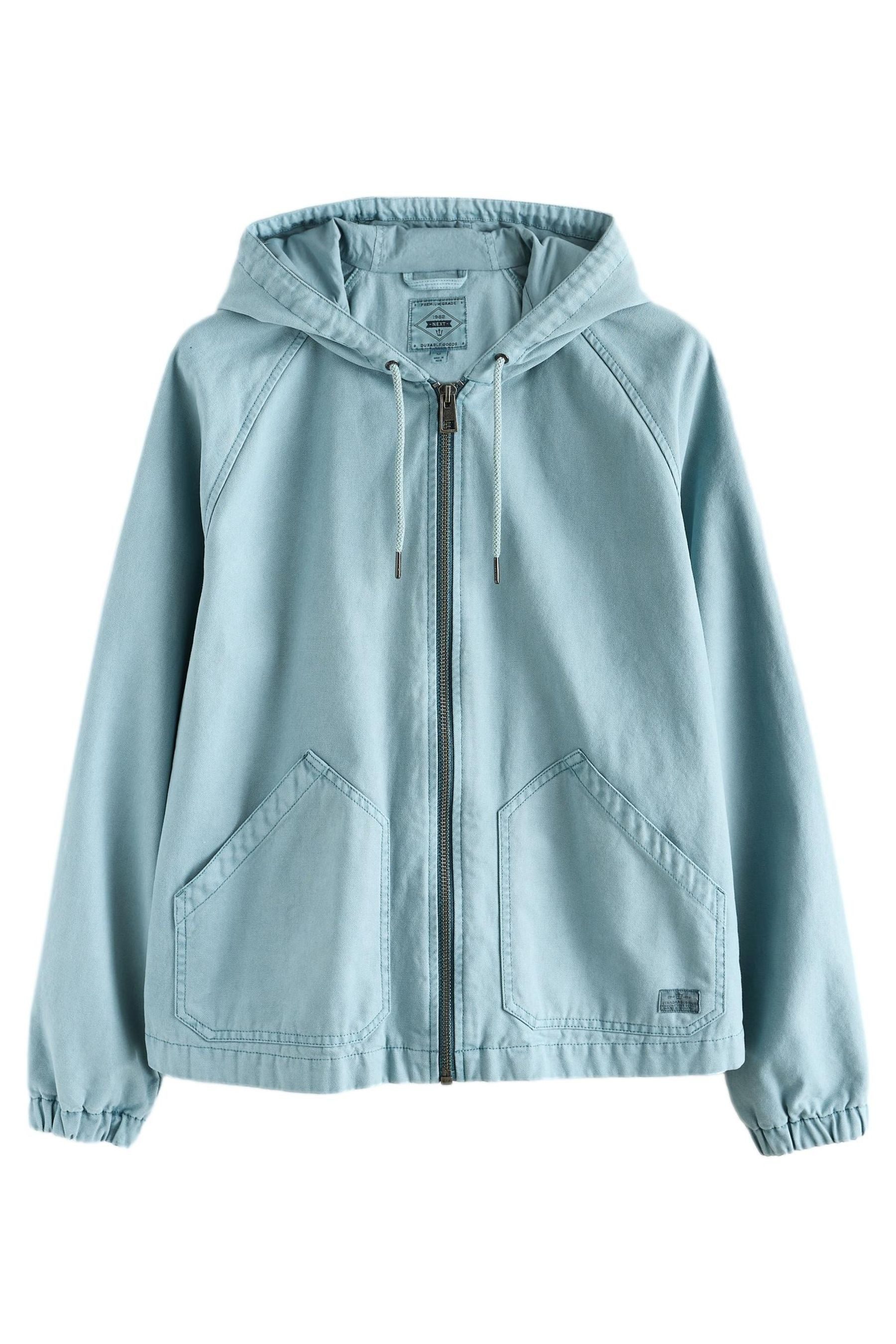 Canvasjacke Canvas-Kapuzenjacke mit Reißverschluss