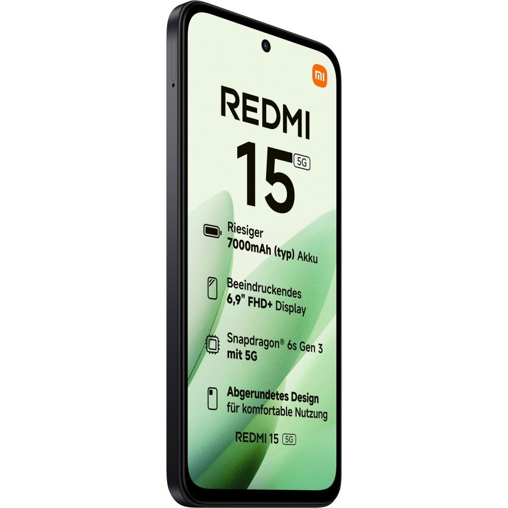 Xiaomi Redmi 15 5G 128 GB / 4 GB - Smartphone - midnight black Smartphone (6,9 Zoll, 128 GB Speicherplatz)