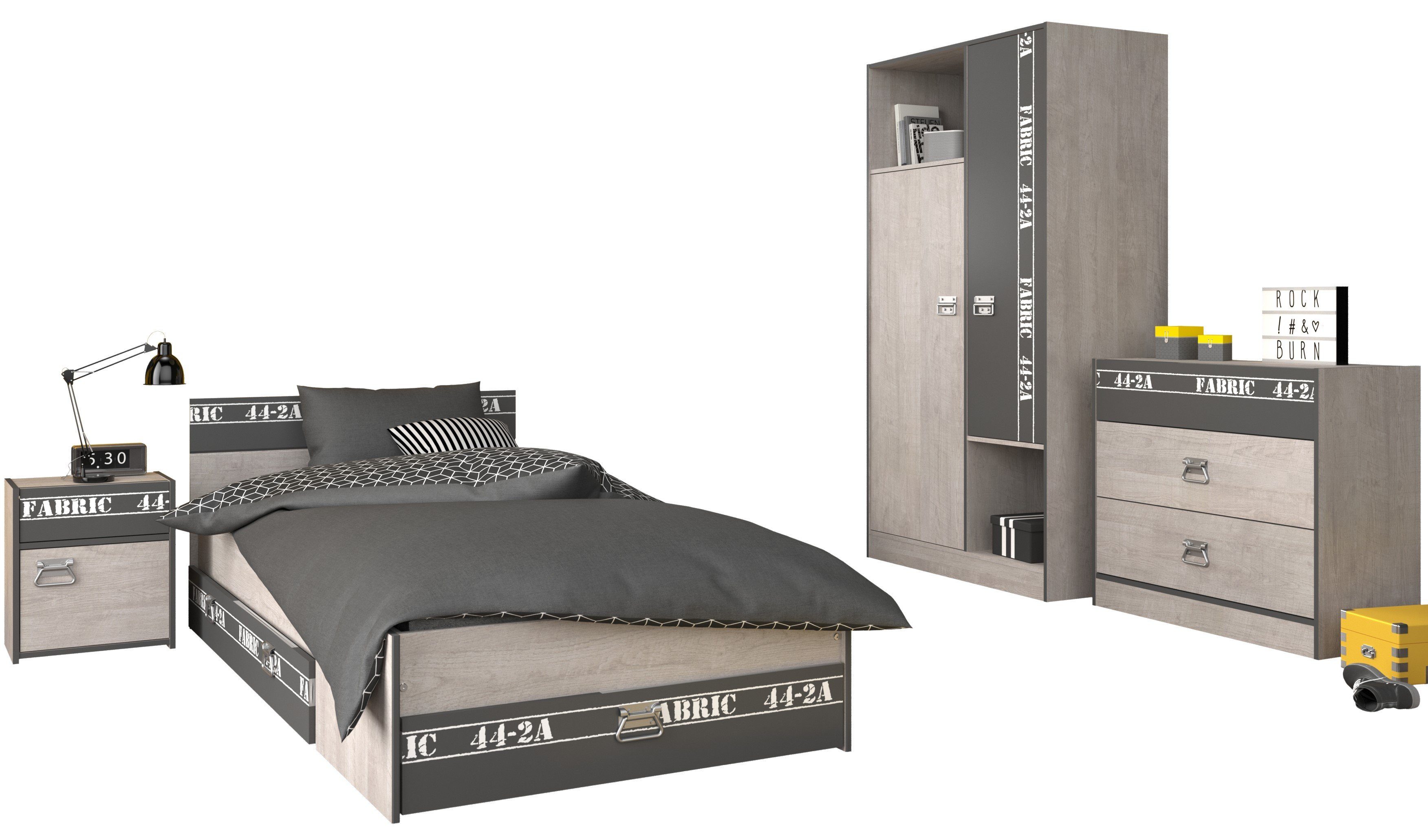 Parisot Jugendzimmer-Set Fabric, (Komplett Set, 5-tlg., günstig online kaufen