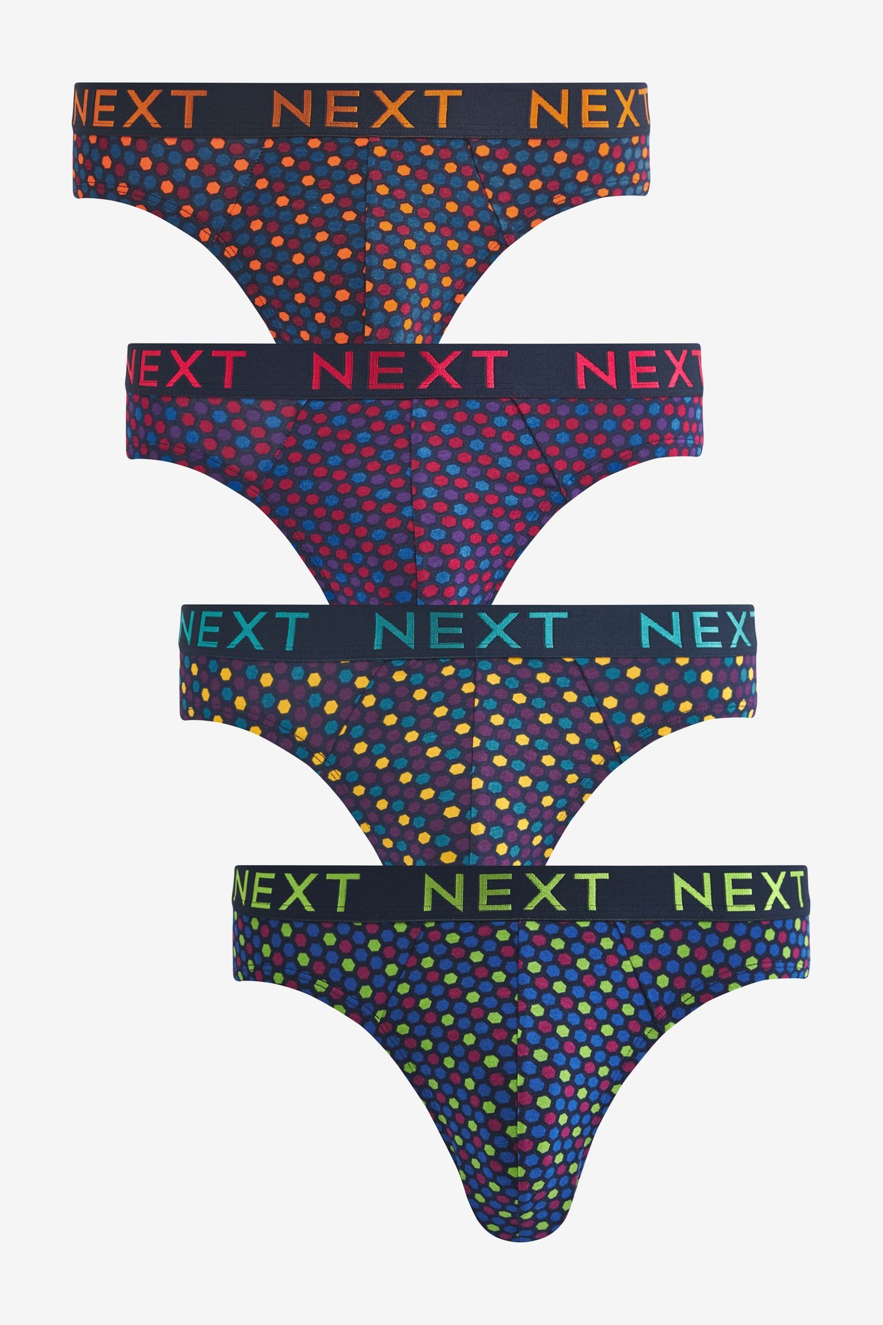 Next Slip Unterhosen im 4er-Pack (4-St) Navy/Burgundy Rich Pattern
